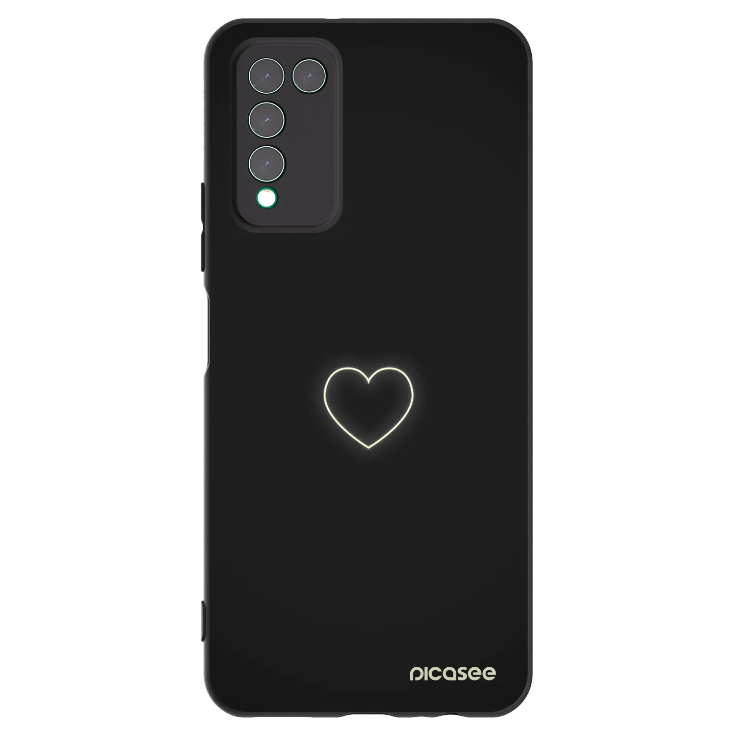 Picasee silikonový černý obal pro Honor 10X Lite - Heart