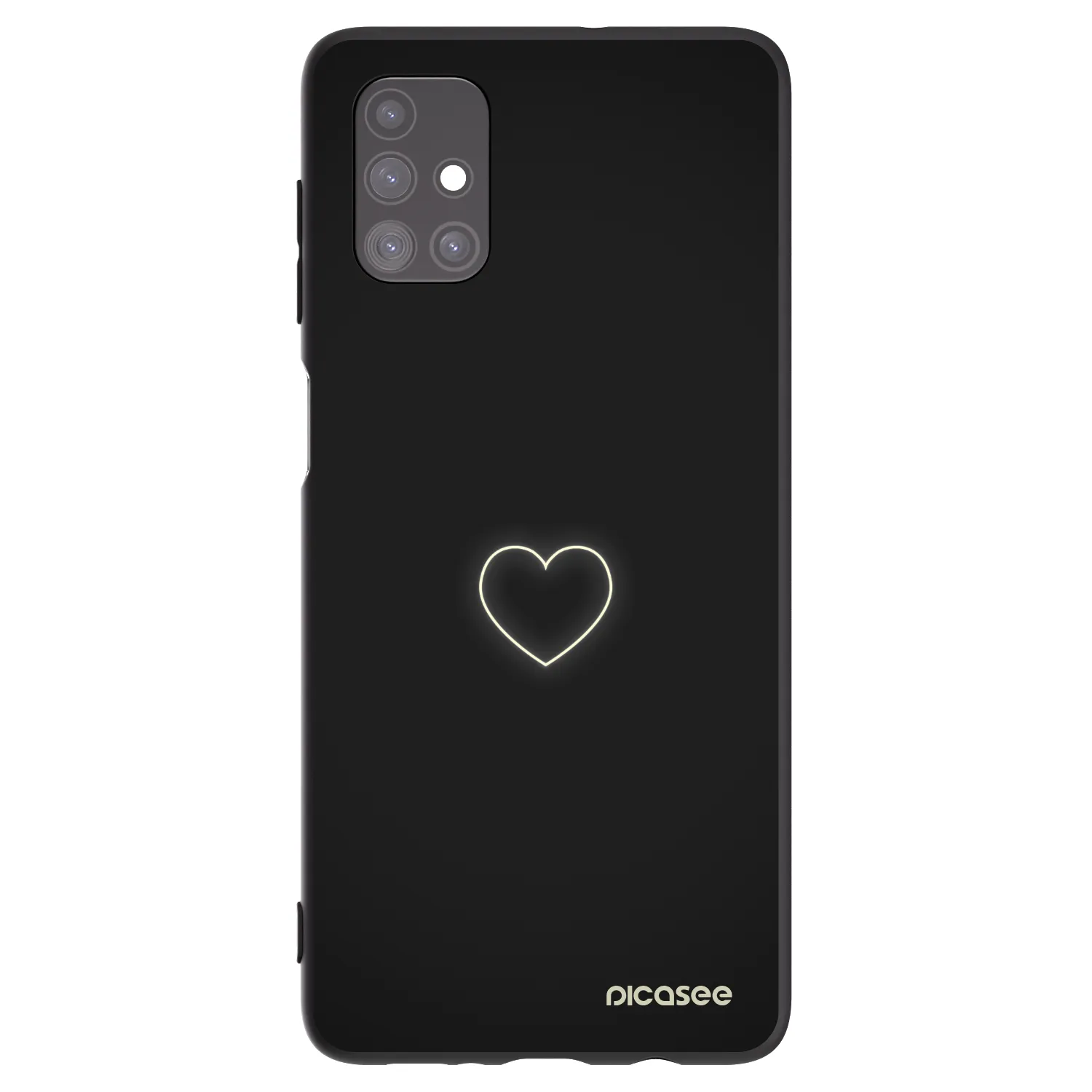 Picasee silikonový černý obal pro Samsung Galaxy M51 M515F - Heart