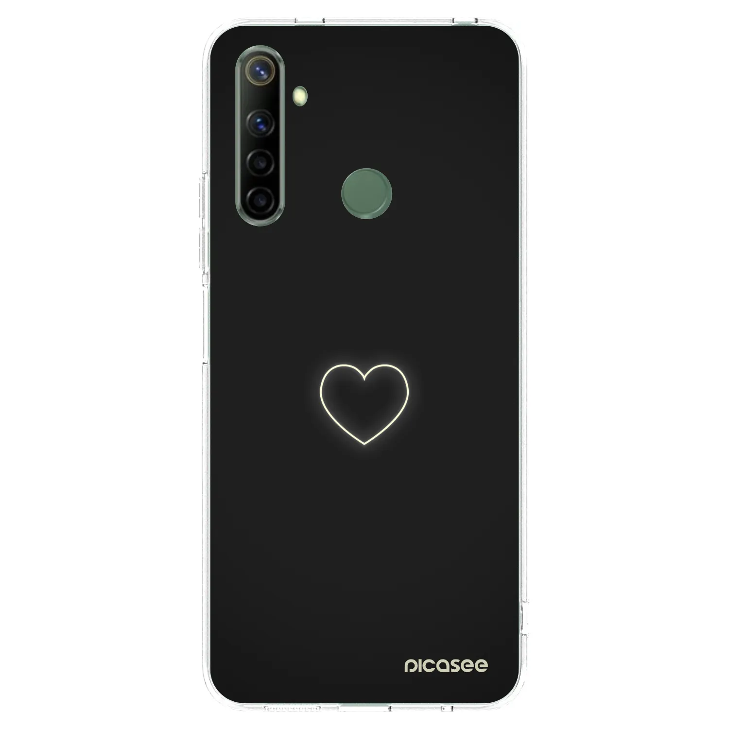 Picasee silikonový průhledný obal pro Realme 6i - Heart