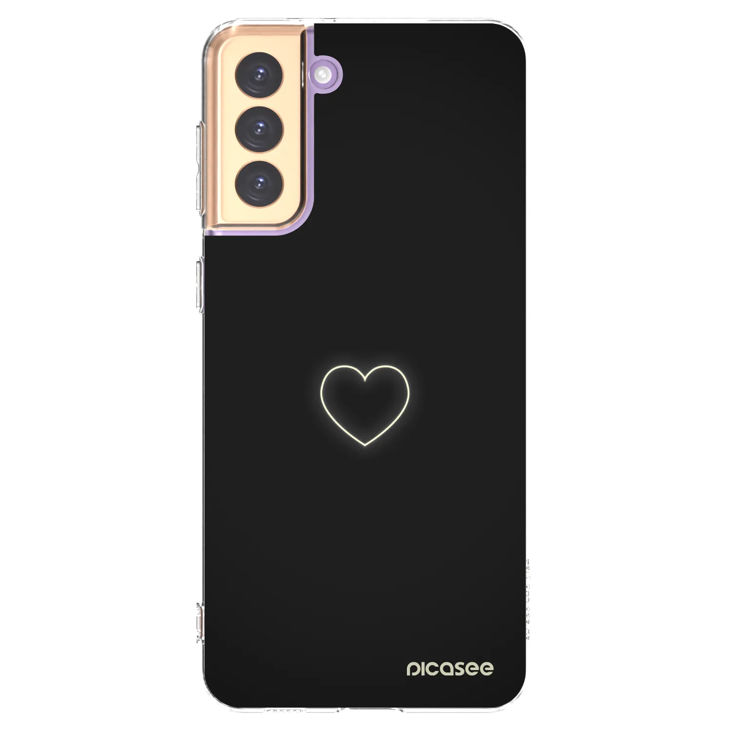 Picasee silikonový průhledný obal pro Samsung Galaxy S21+ 5G G996F - Heart