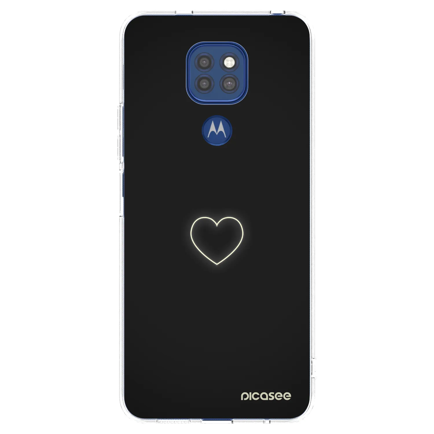 Picasee silikonový průhledný obal pro Motorola Moto G9 Play - Heart