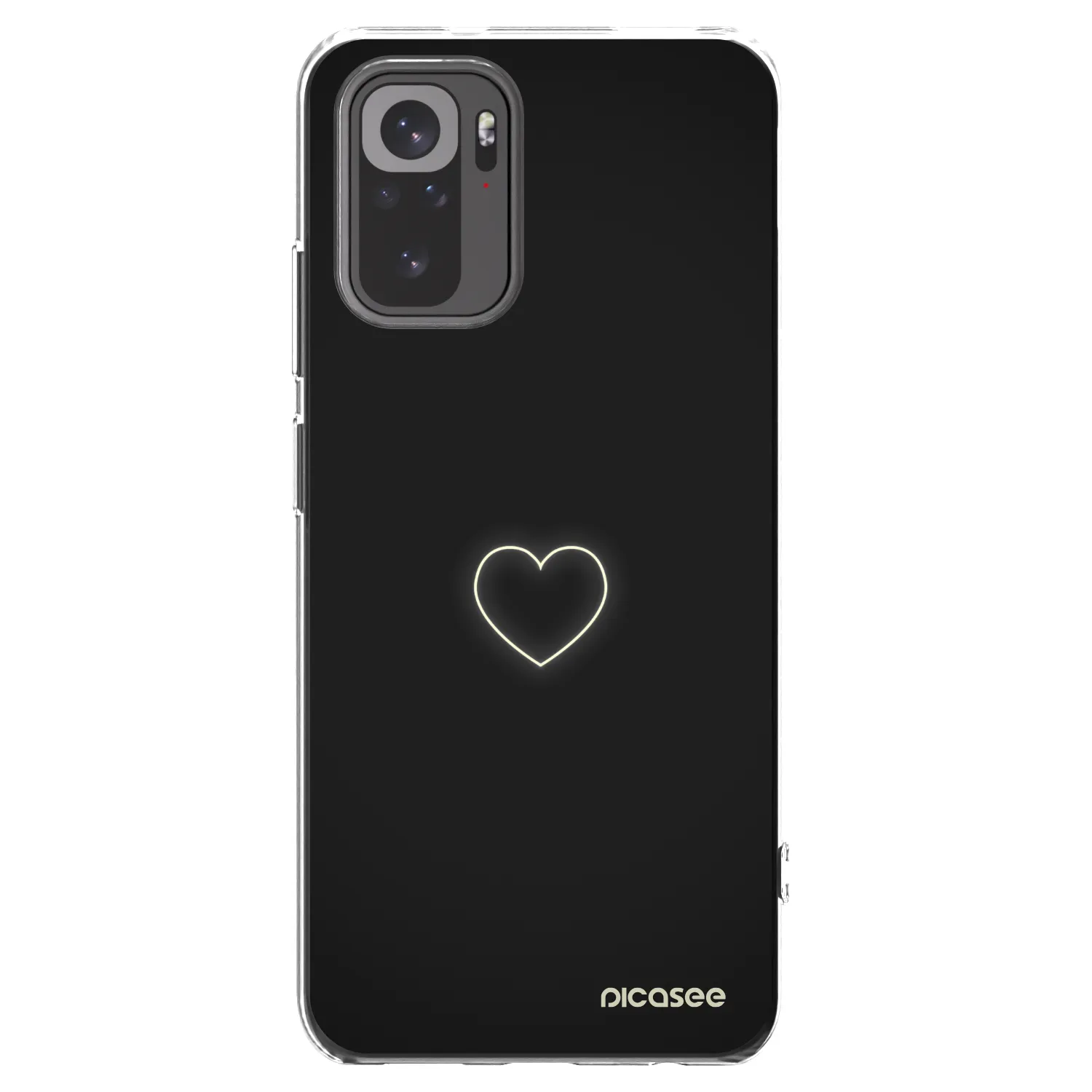 Picasee silikonový průhledný obal pro Xiaomi Redmi Note 10 - Heart