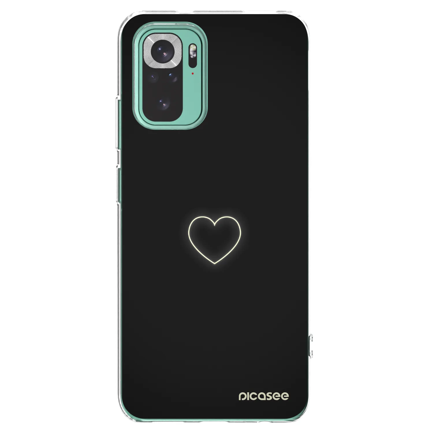 Picasee silikonový průhledný obal pro Xiaomi Redmi Note 10 Pro - Heart
