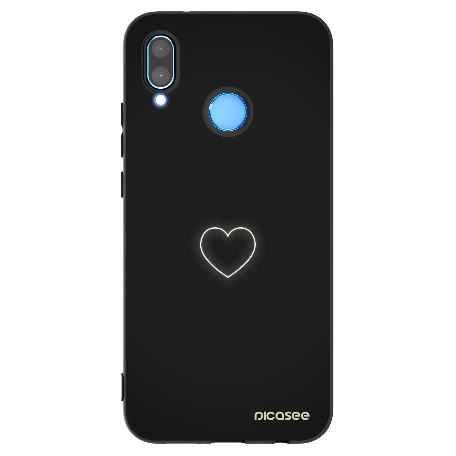 Picasee silikonový černý obal pro Huawei P20 Lite - Heart