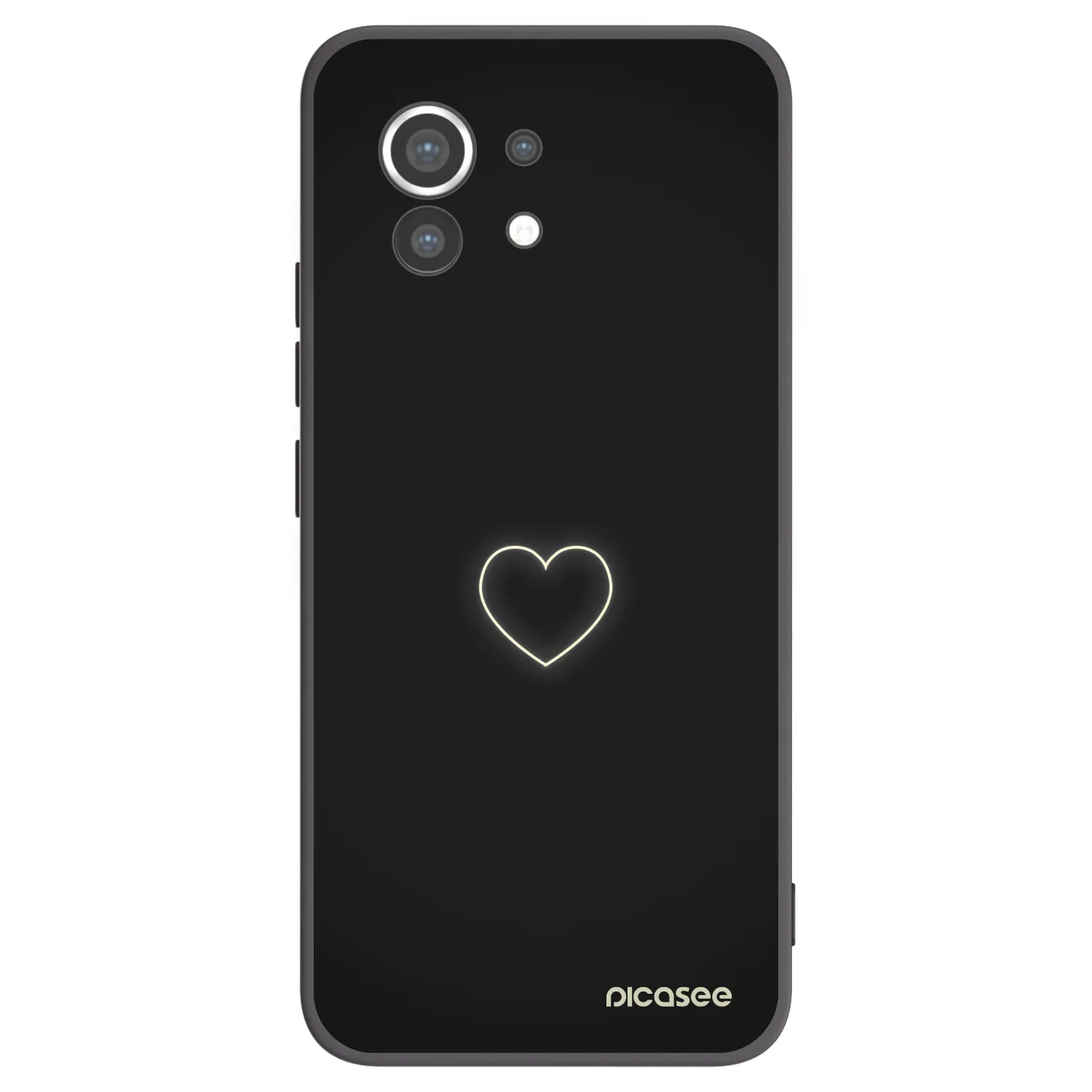 Picasee silikonový černý obal pro Xiaomi Mi 11 - Heart