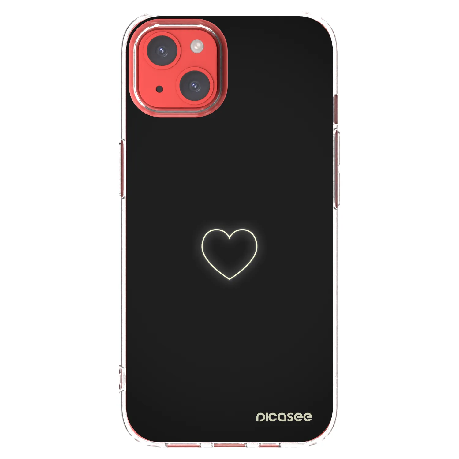 Picasee silikonový průhledný obal pro Apple iPhone 13 - Heart