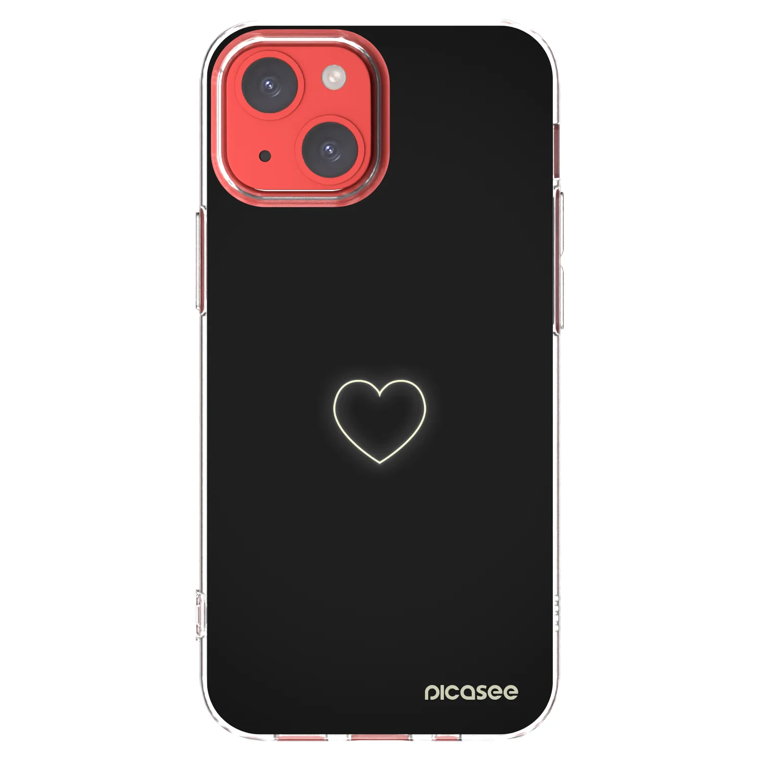 Picasee silikonový průhledný obal pro Apple iPhone 13 mini - Heart