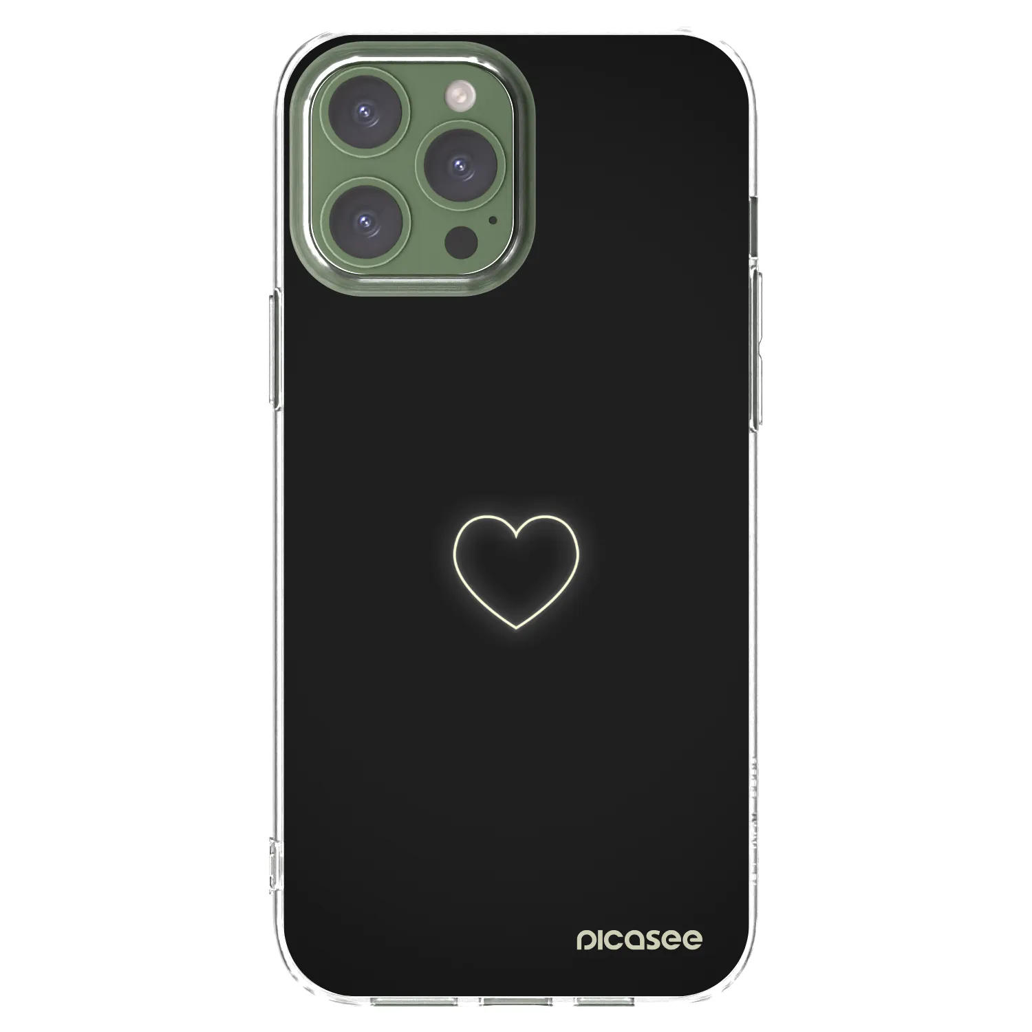 Picasee silikonový průhledný obal pro Apple iPhone 13 Pro Max - Heart
