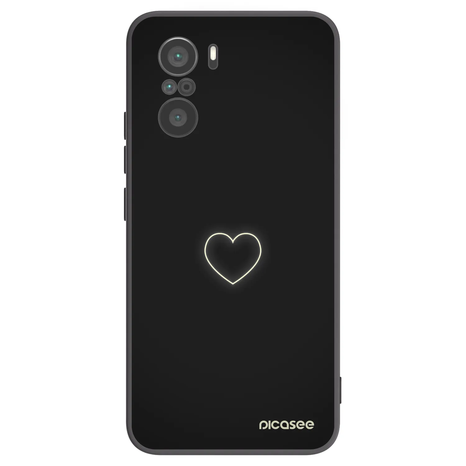 Picasee silikonový černý obal pro Xiaomi Poco F3 - Heart