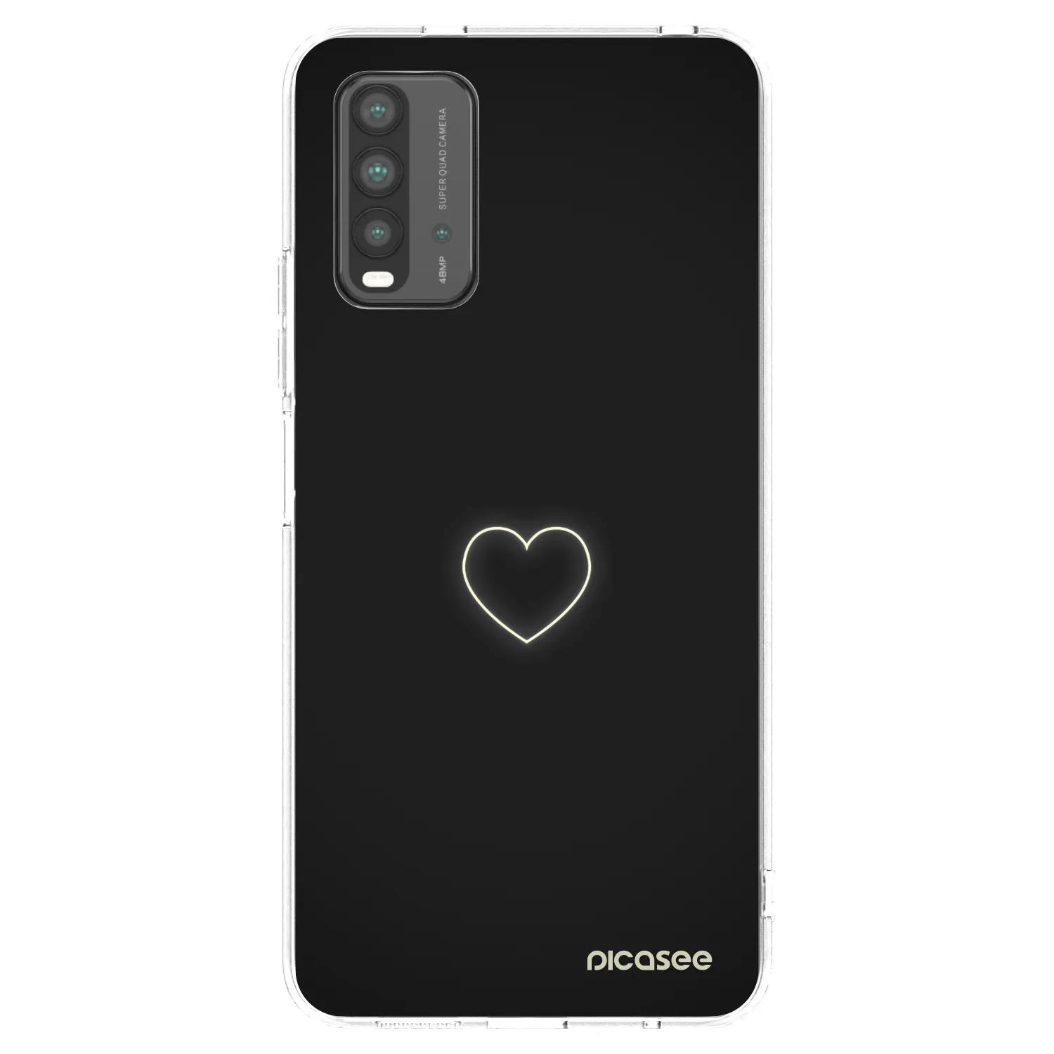 Picasee silikonový černý obal pro Xiaomi Redmi 9T - Heart