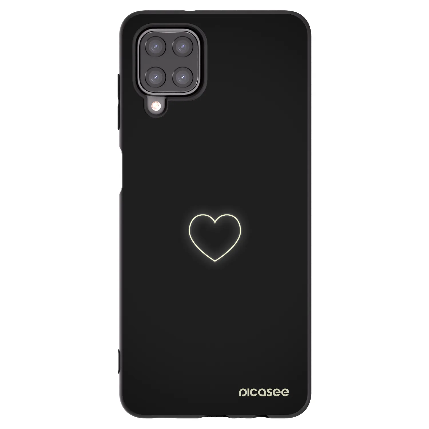 Picasee silikonový černý obal pro Samsung Galaxy M12 M127F - Heart
