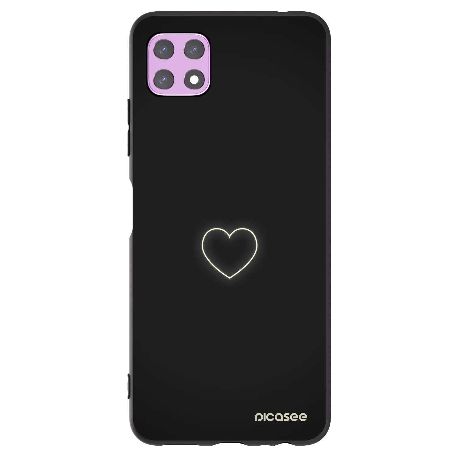 Picasee silikonový černý obal pro Samsung Galaxy A22 A226B 5G - Heart