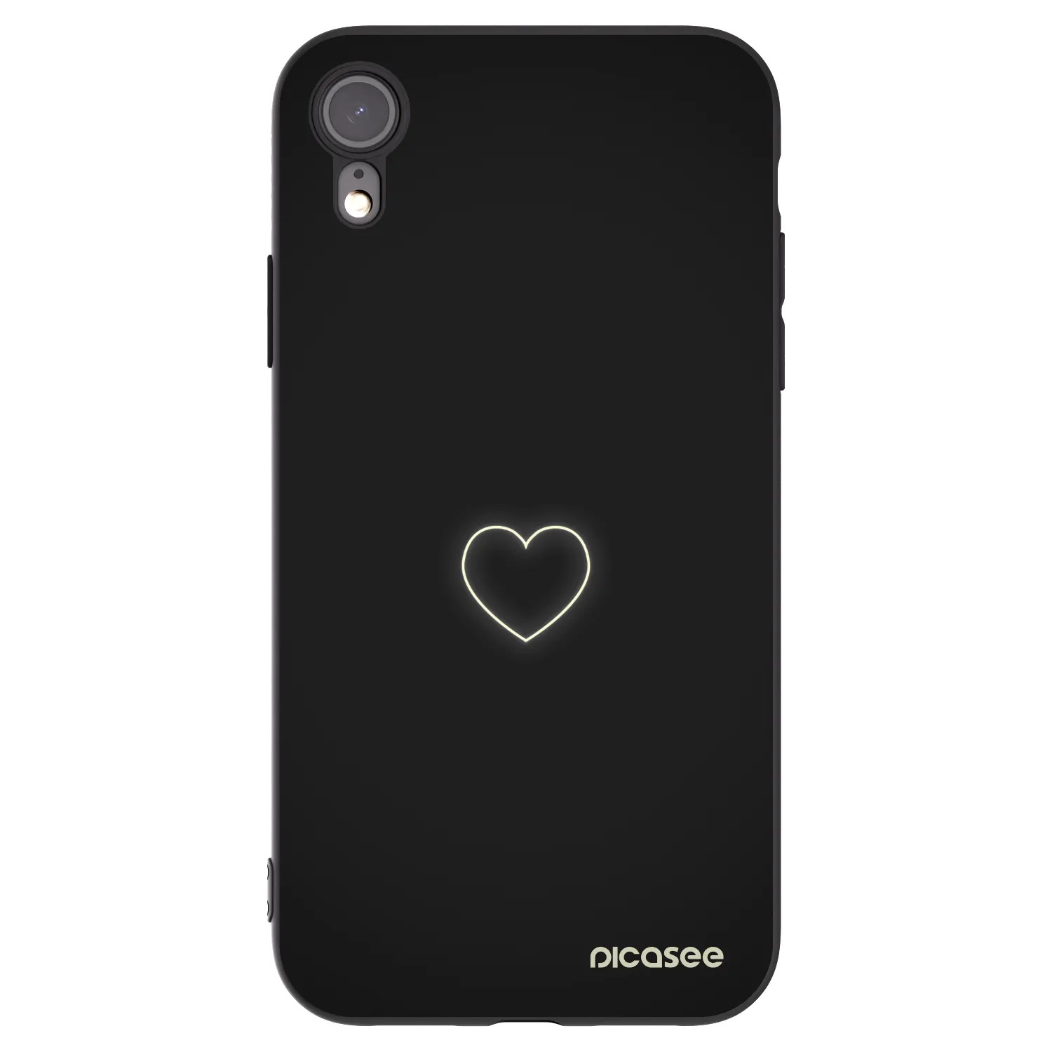 Picasee silikonový černý obal pro Apple iPhone 6 Plus/6S Plus - Heart