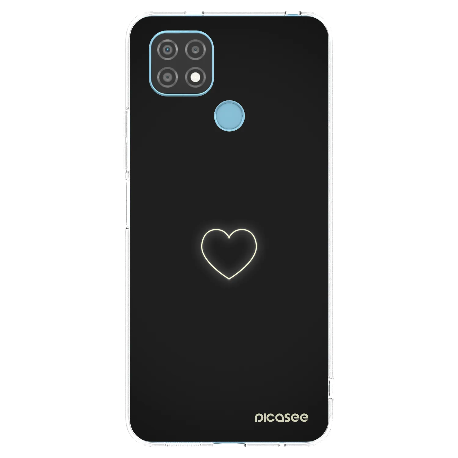 Picasee silikonový průhledný obal pro Realme C21 - Heart