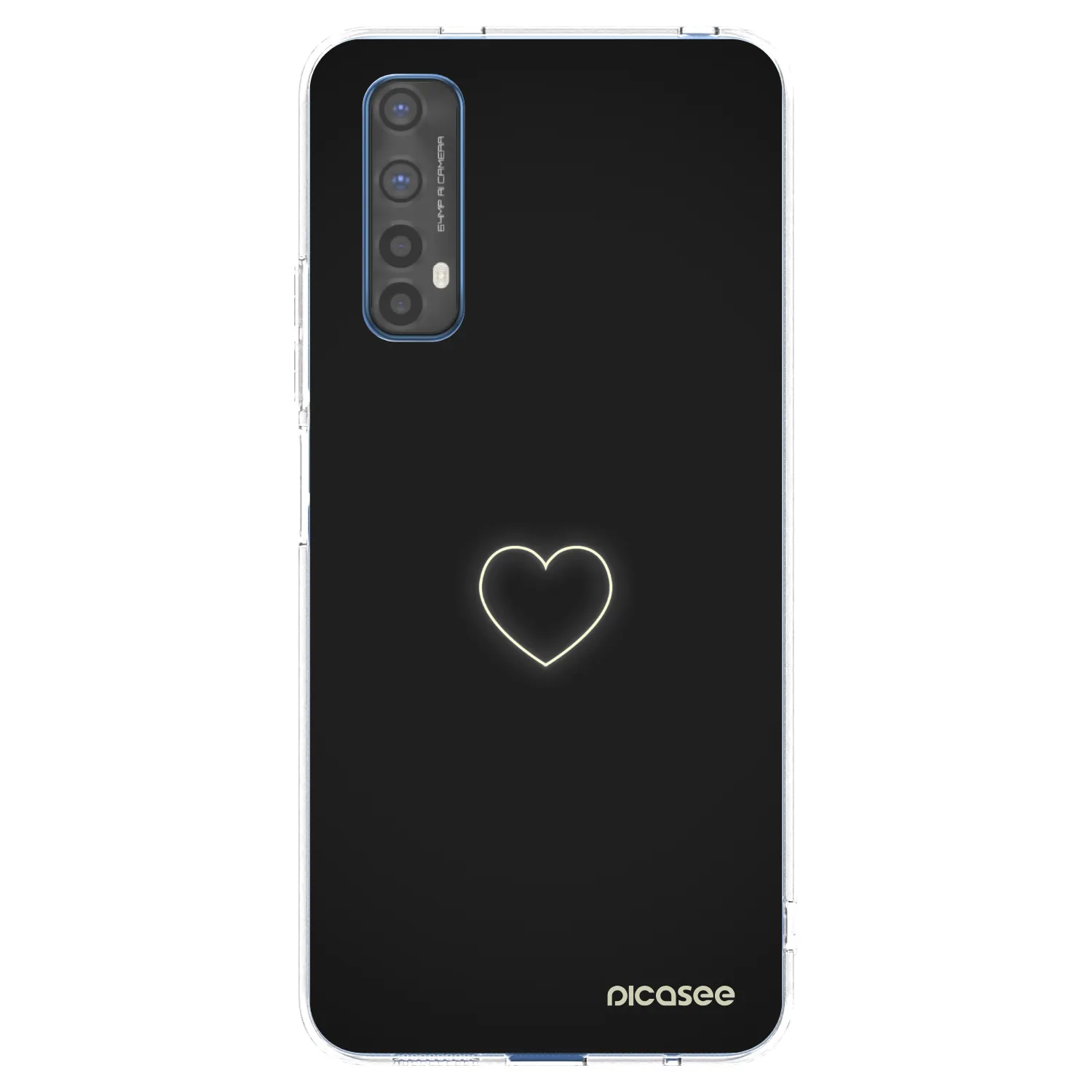 Picasee silikonový průhledný obal pro Realme 7 - Heart