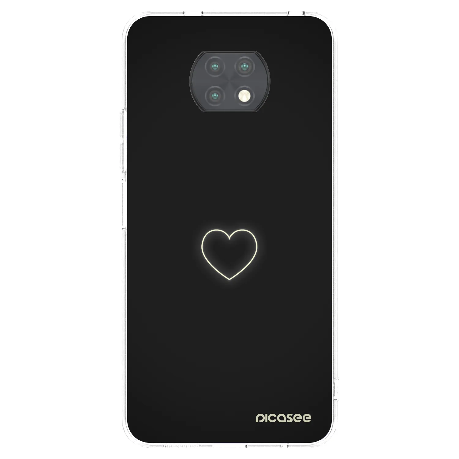 Picasee silikonový průhledný obal pro Xiaomi Redmi Note 9T - Heart