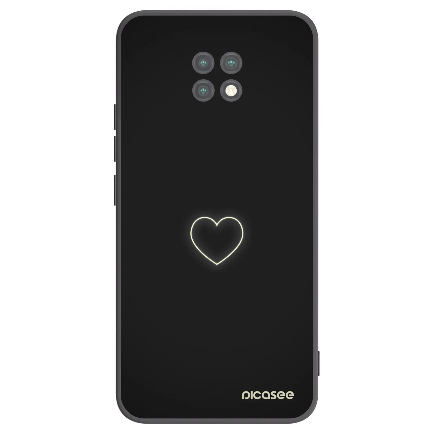 Picasee silikonový černý obal pro Xiaomi Redmi Note 9T - Heart