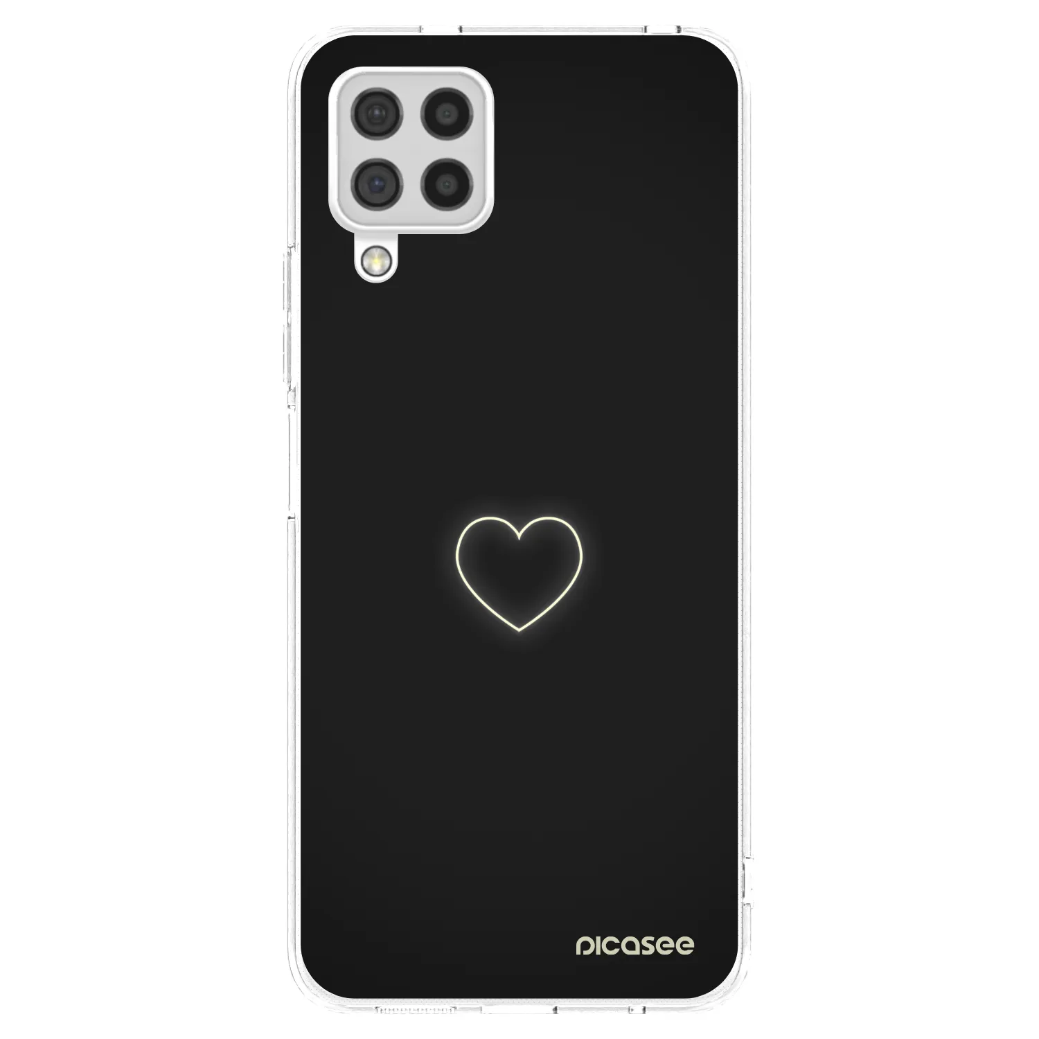 Picasee silikonový průhledný obal pro Samsung Galaxy A22 A225F 4G - Heart