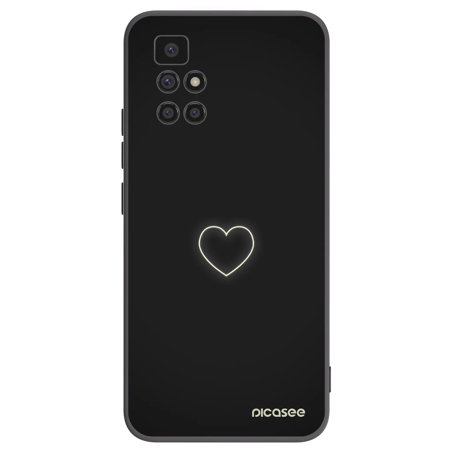 Picasee silikonový černý obal pro Xiaomi Redmi 10 - Heart