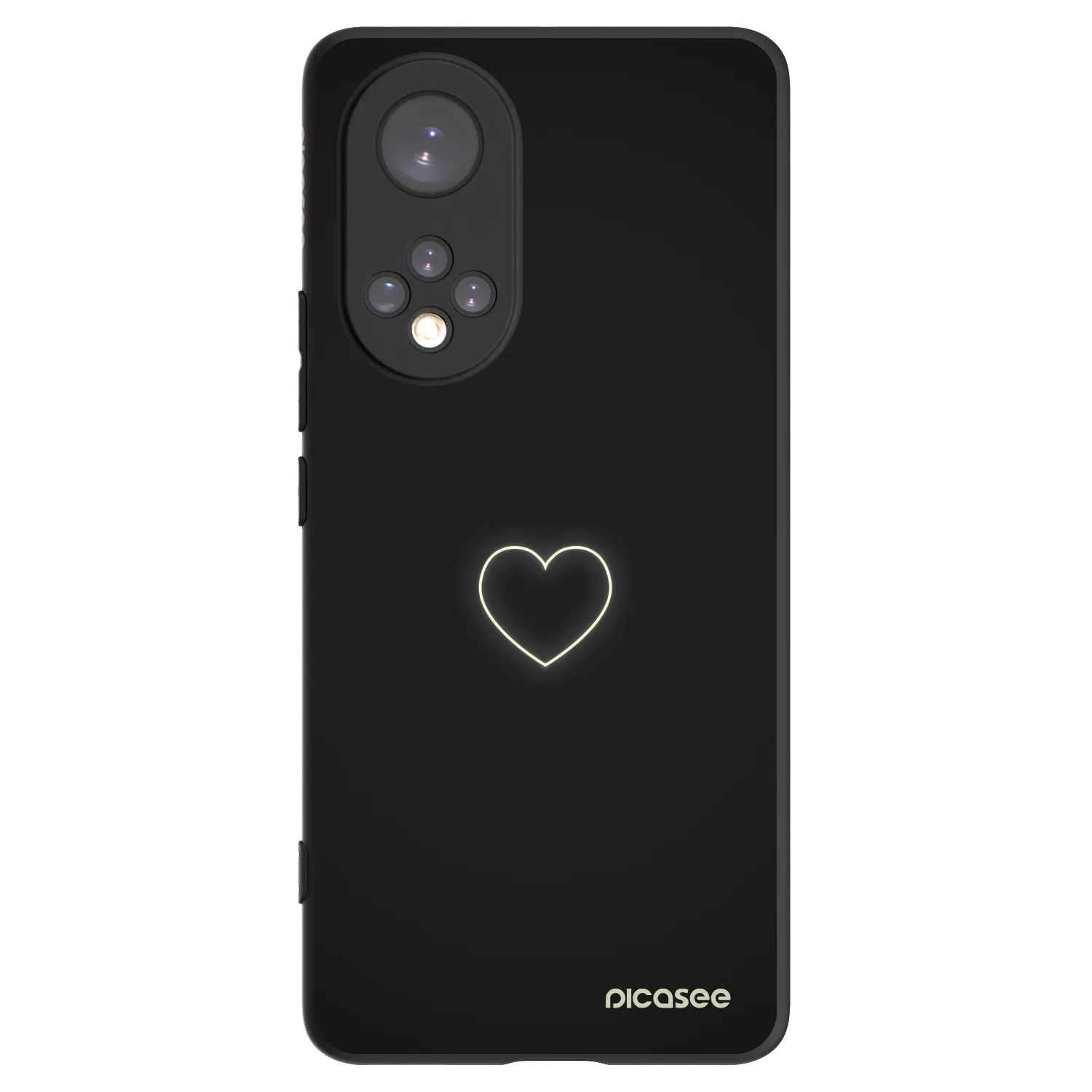 Picasee silikonový černý obal pro Honor 50 5G - Heart