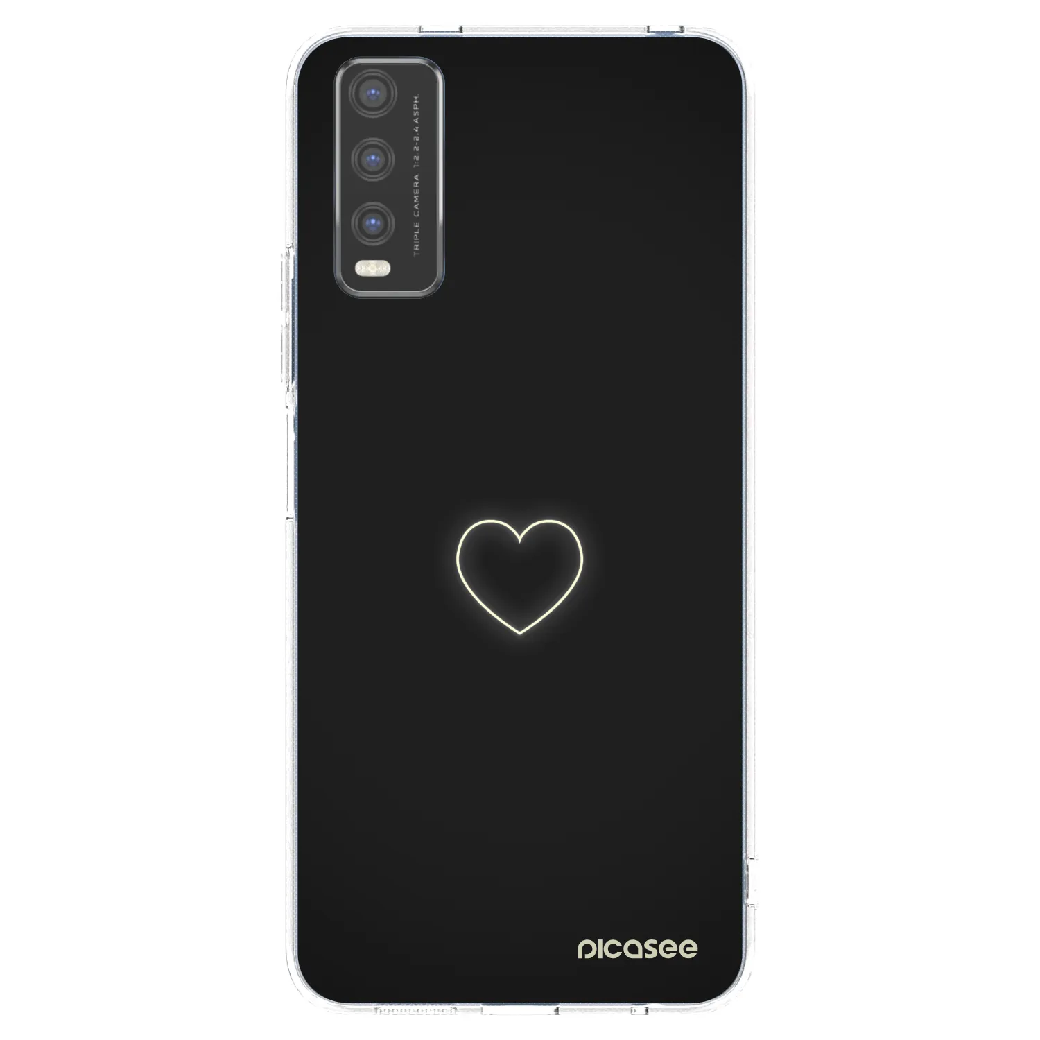 Picasee silikonový průhledný obal pro Vivo Y20s - Heart