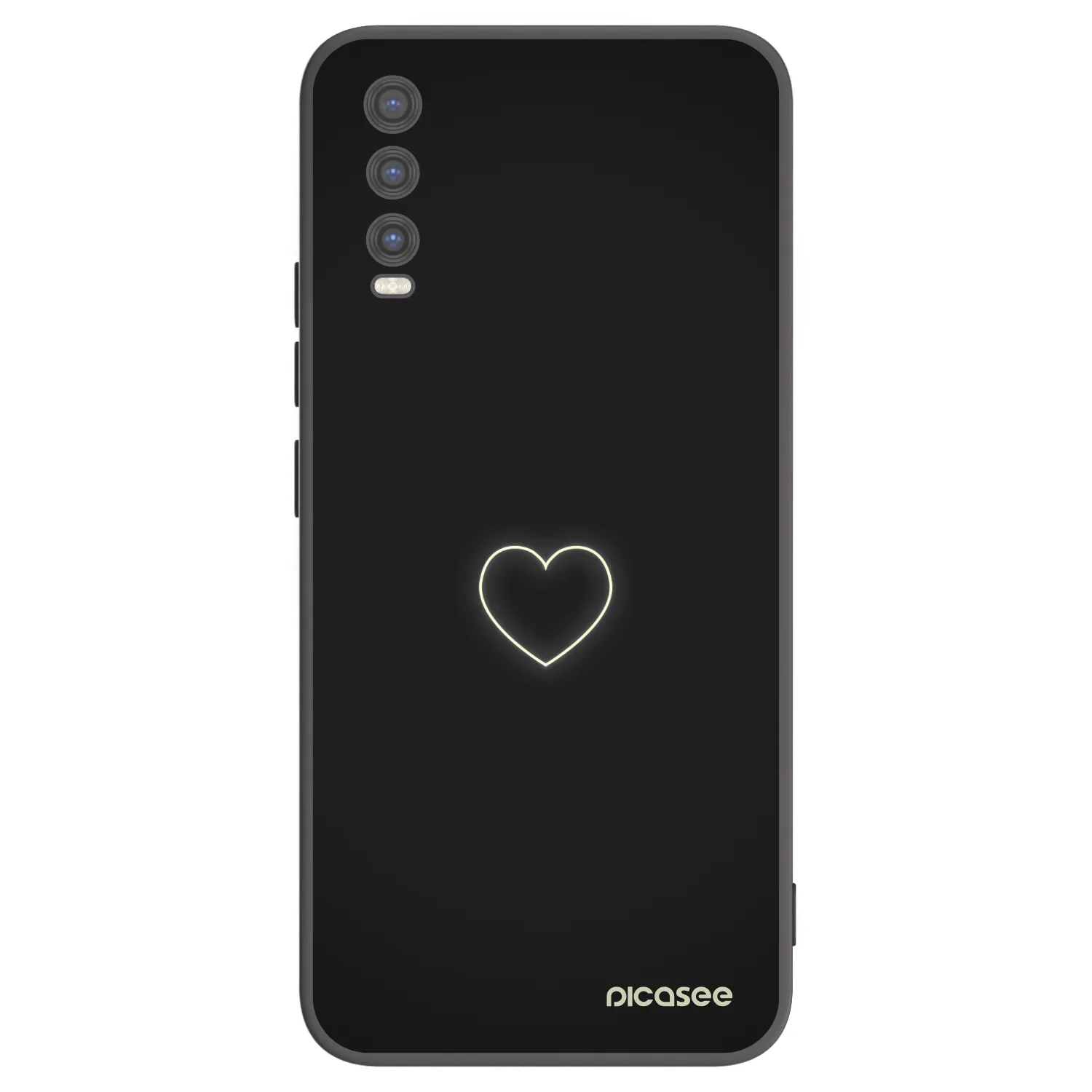 Picasee silikonový černý obal pro Vivo Y20s - Heart