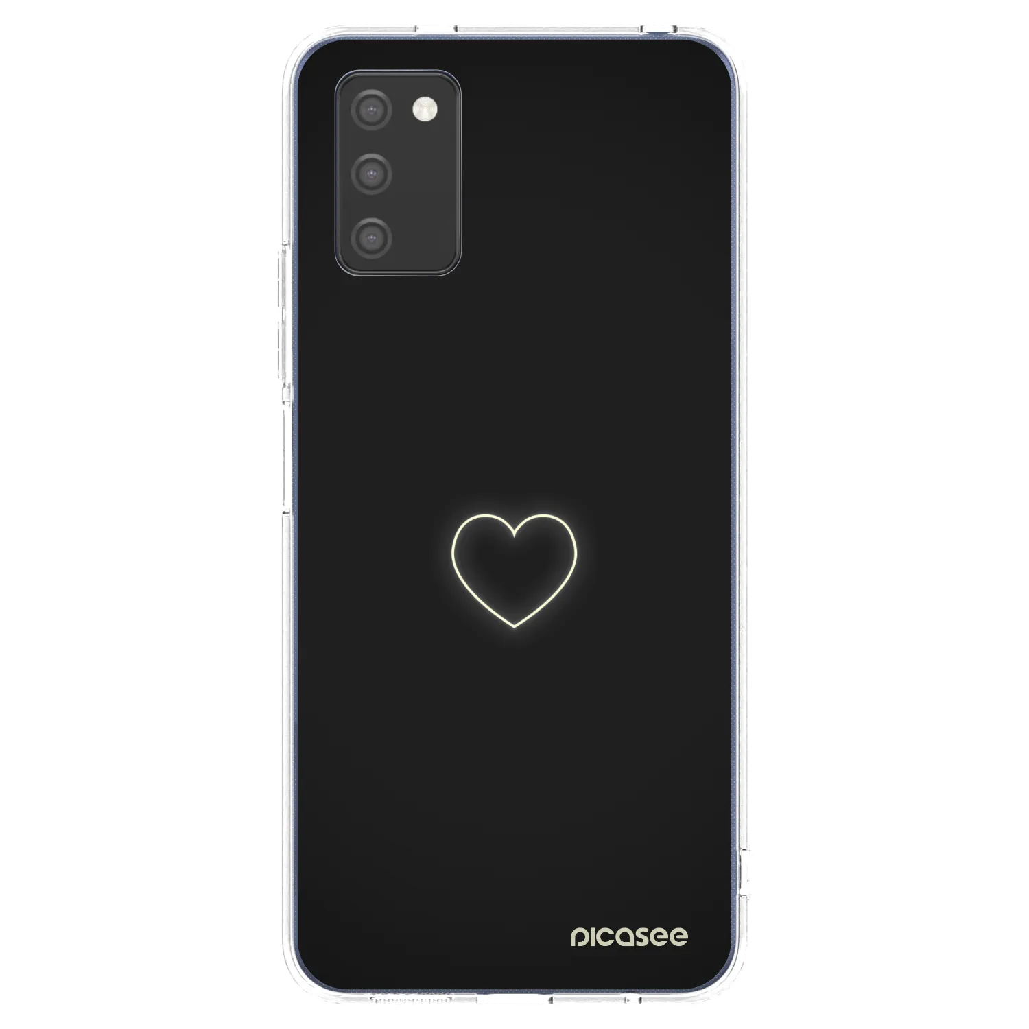 Picasee silikonový průhledný obal pro Samsung Galaxy A03s A037G - Heart