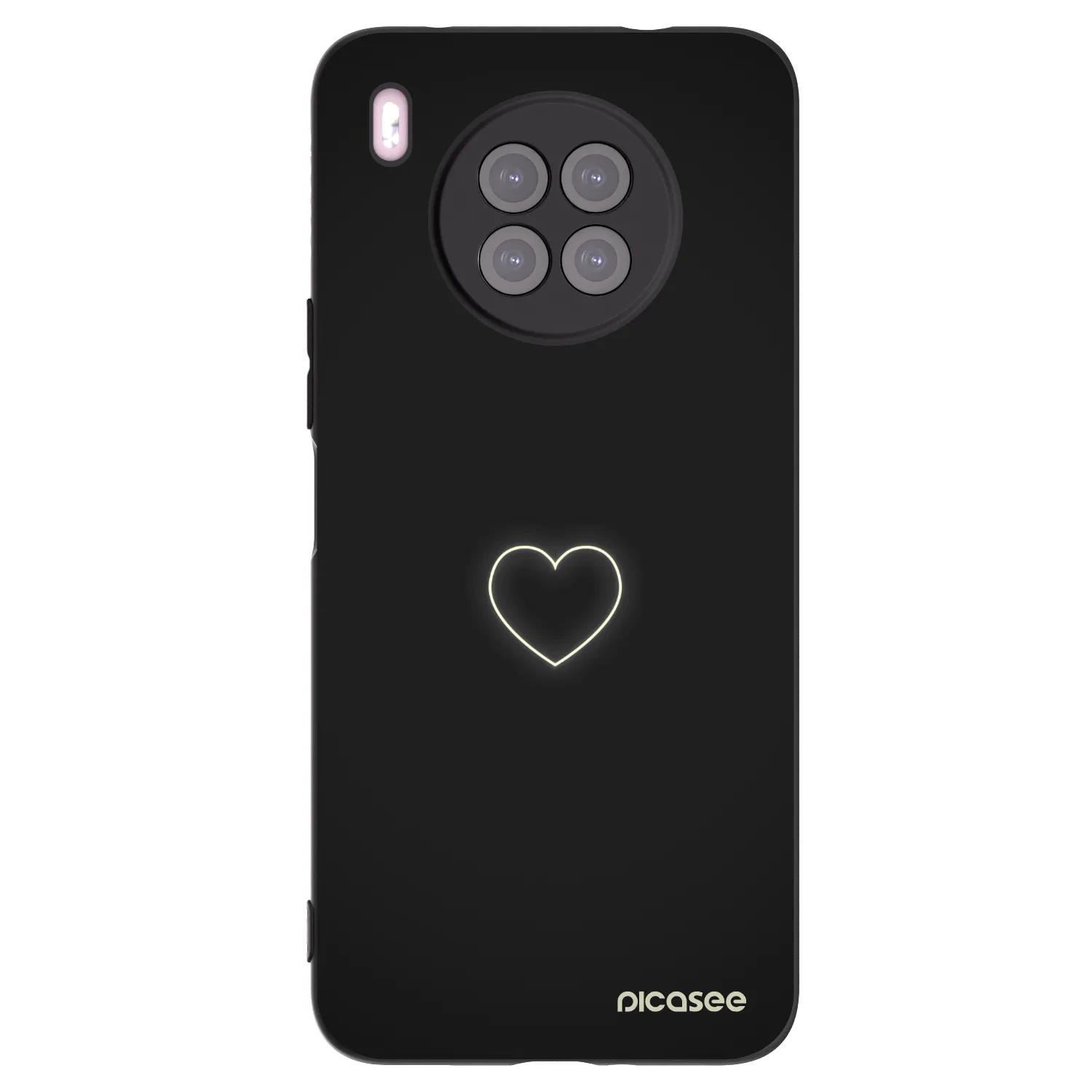 Picasee silikonový černý obal pro Huawei Nova 8i - Heart