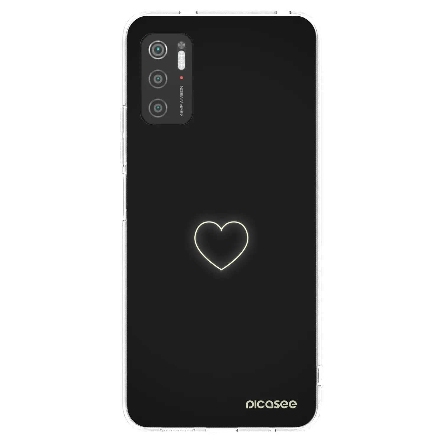 Picasee silikonový průhledný obal pro Xiaomi Poco M3 Pro 5G - Heart