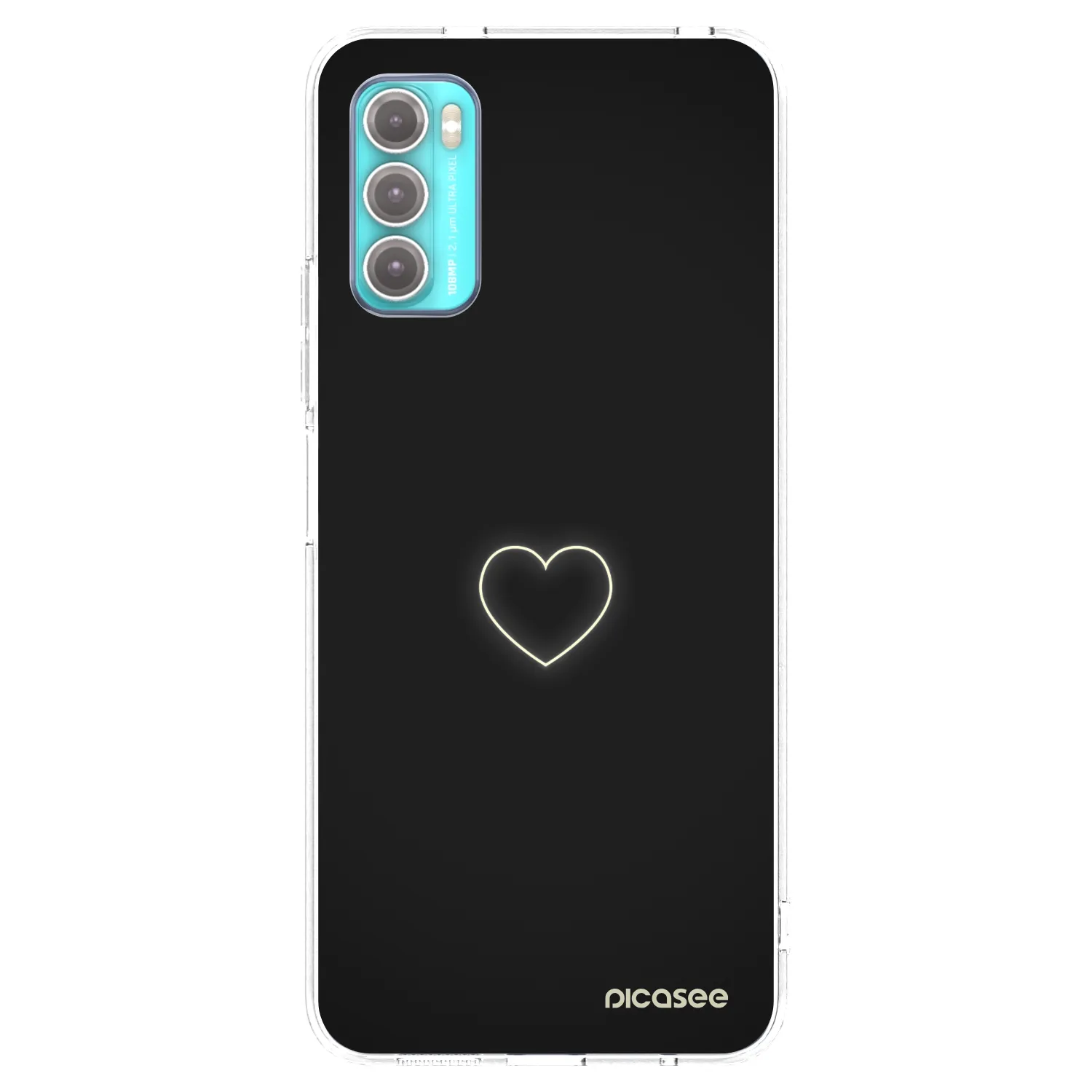Picasee silikonový průhledný obal pro Motorola Moto G60 - Heart