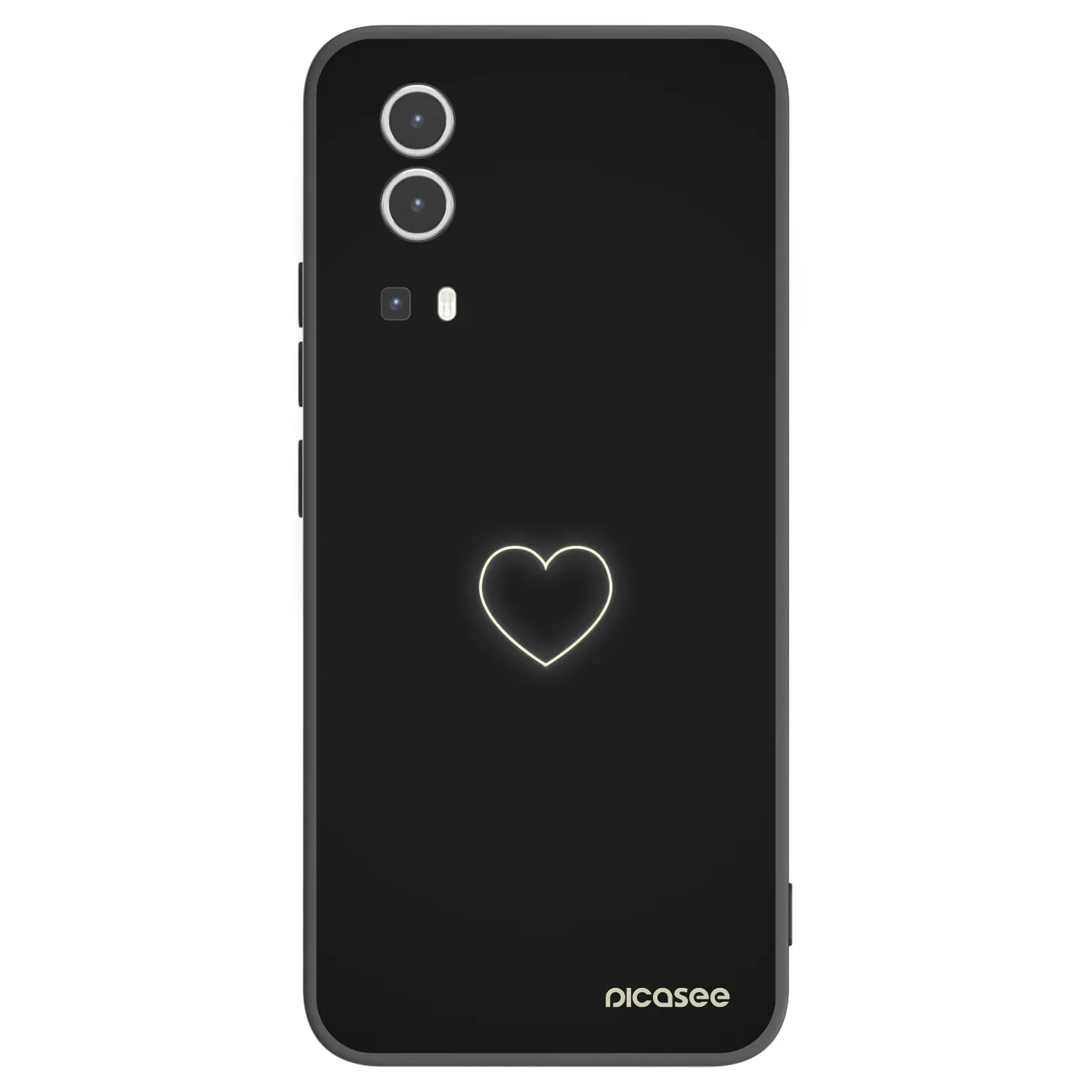 Picasee silikonový černý obal pro Vivo Y72 5G - Heart