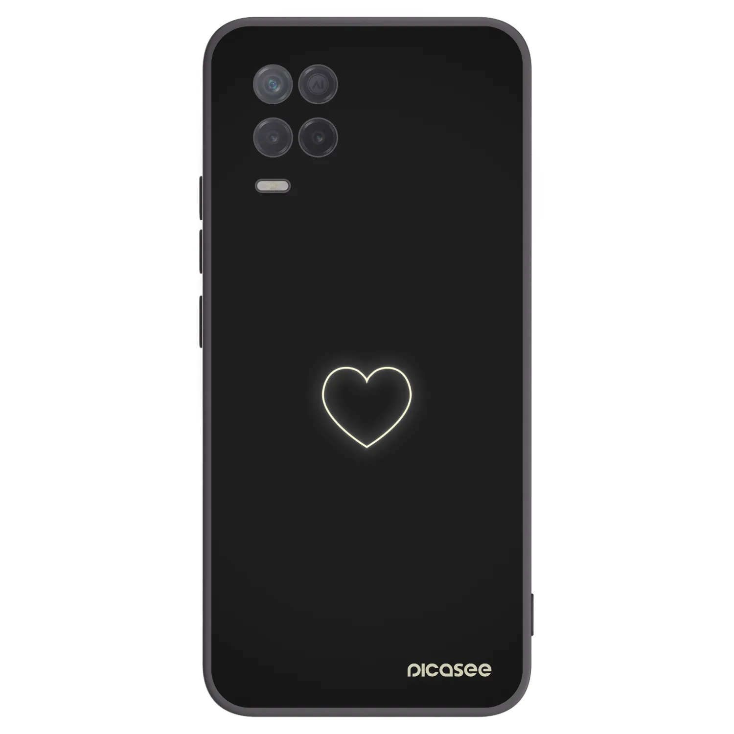 Picasee silikonový černý obal pro Realme 8 5G - Heart