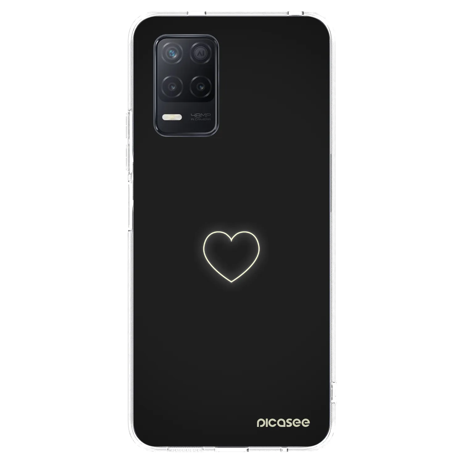 Picasee silikonový průhledný obal pro Realme 8 5G - Heart