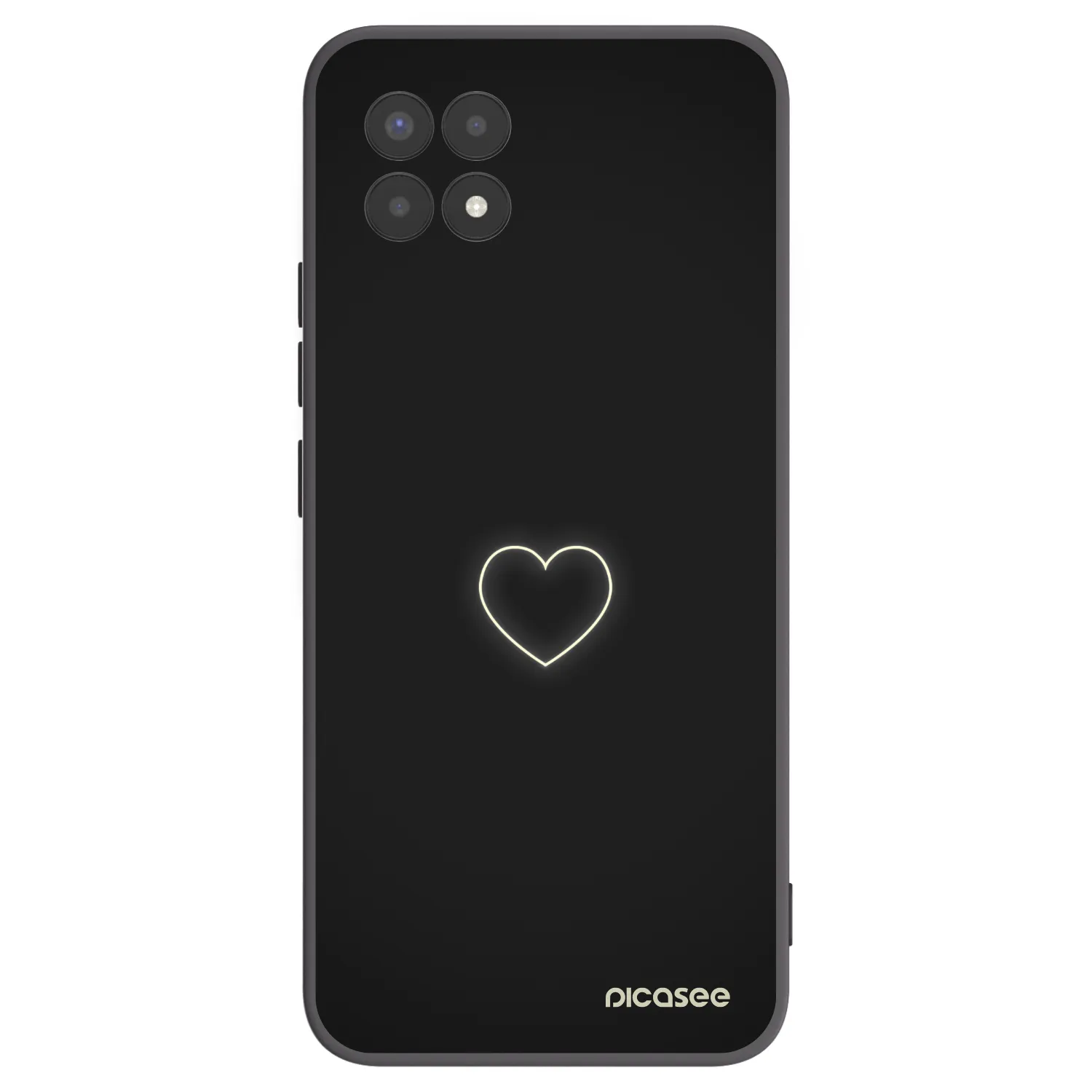 Picasee silikonový černý obal pro Realme 8i - Heart