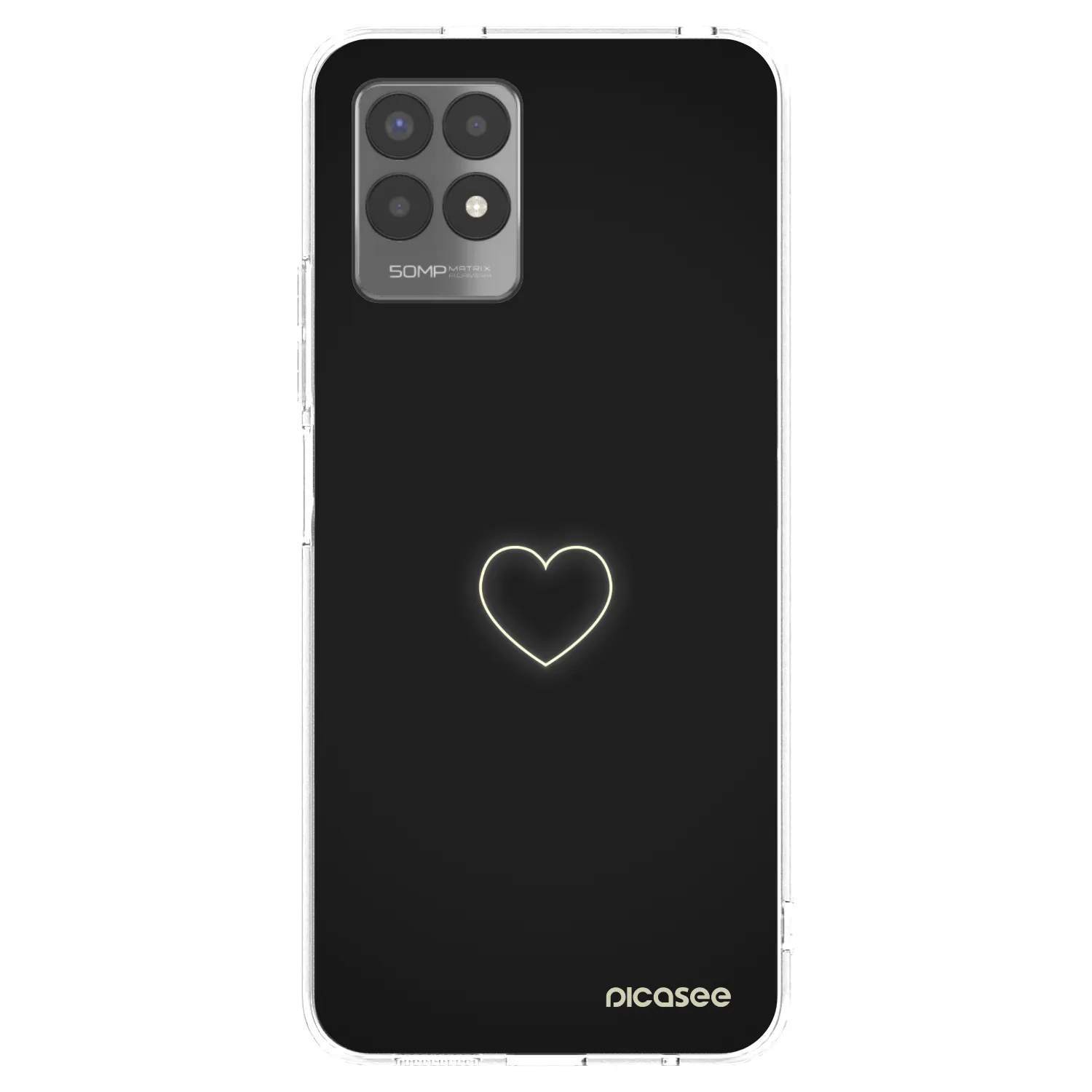 Picasee silikonový průhledný obal pro Realme 8i - Heart