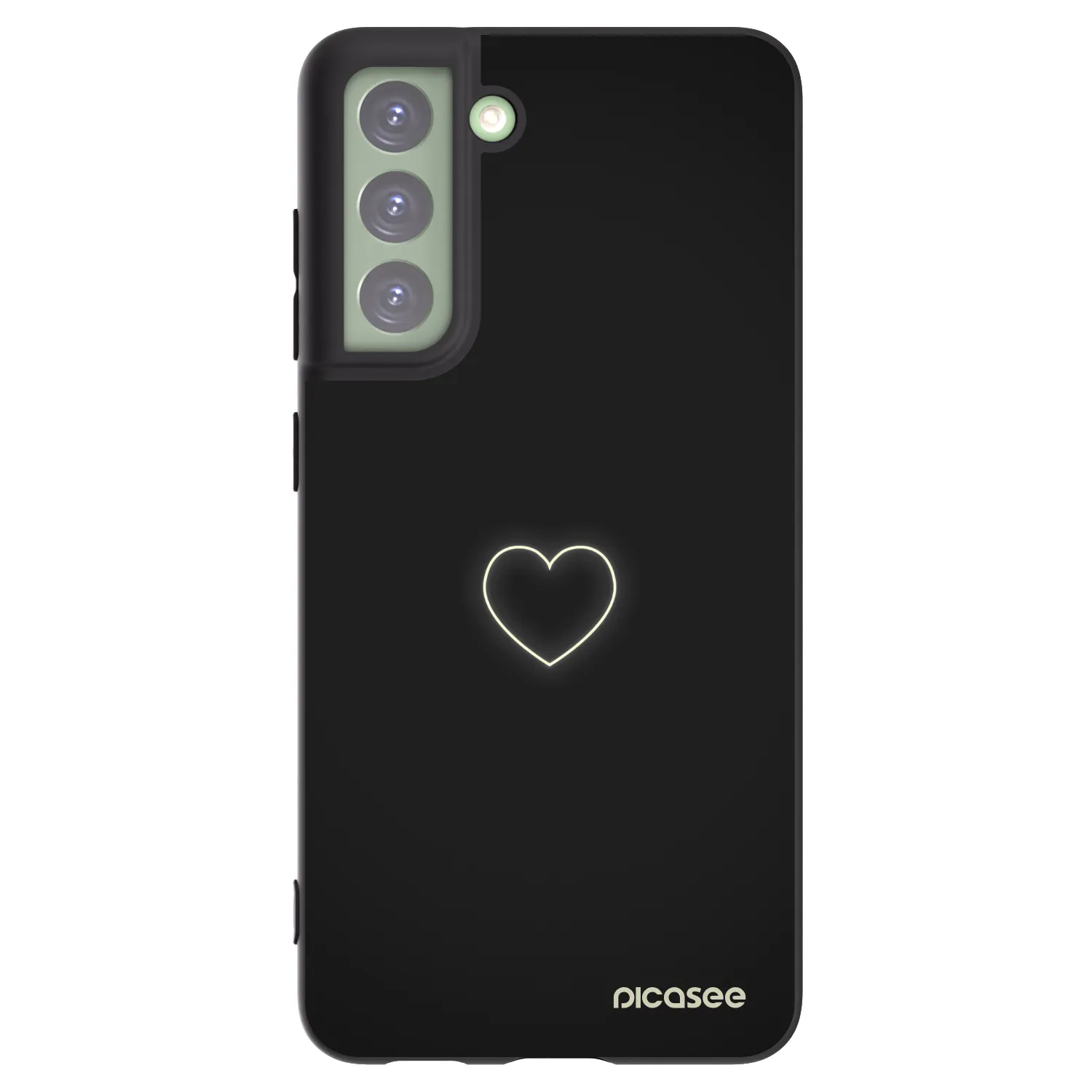 Picasee silikonový černý obal pro Samsung Galaxy S21 FE 5G - Heart
