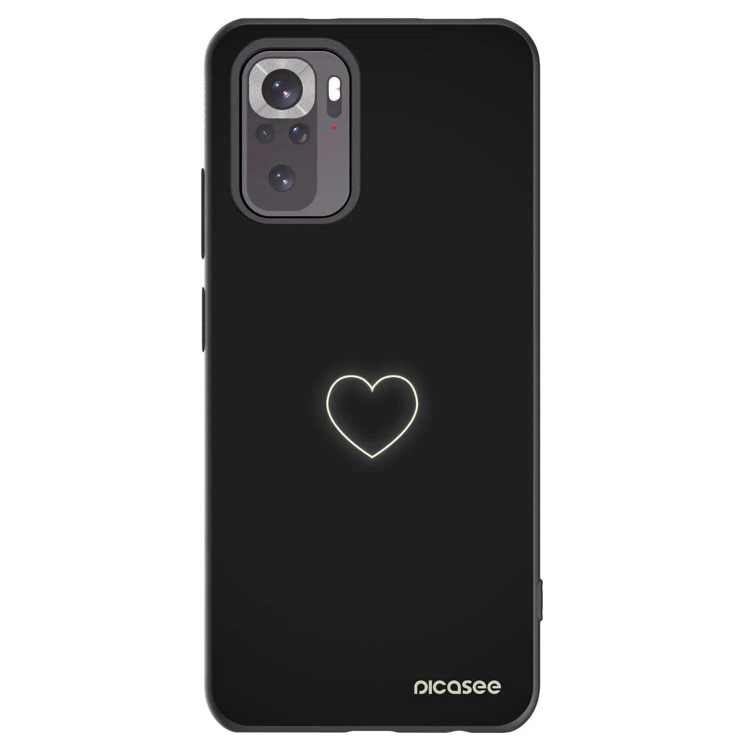 Picasee silikonový černý obal pro Xiaomi Redmi Note 11S 4G - Heart