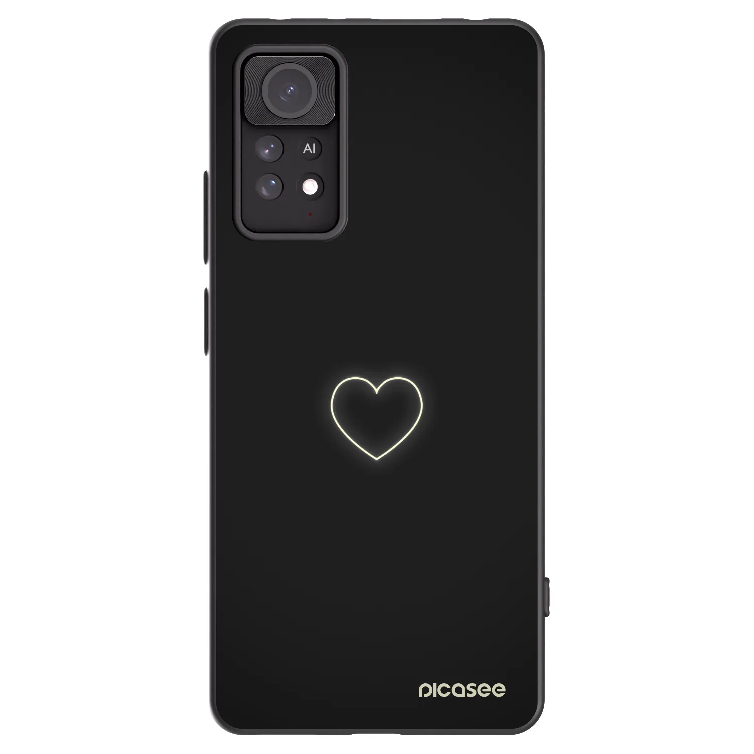 Picasee silikonový černý obal pro Xiaomi Redmi Note 11 Pro - Heart