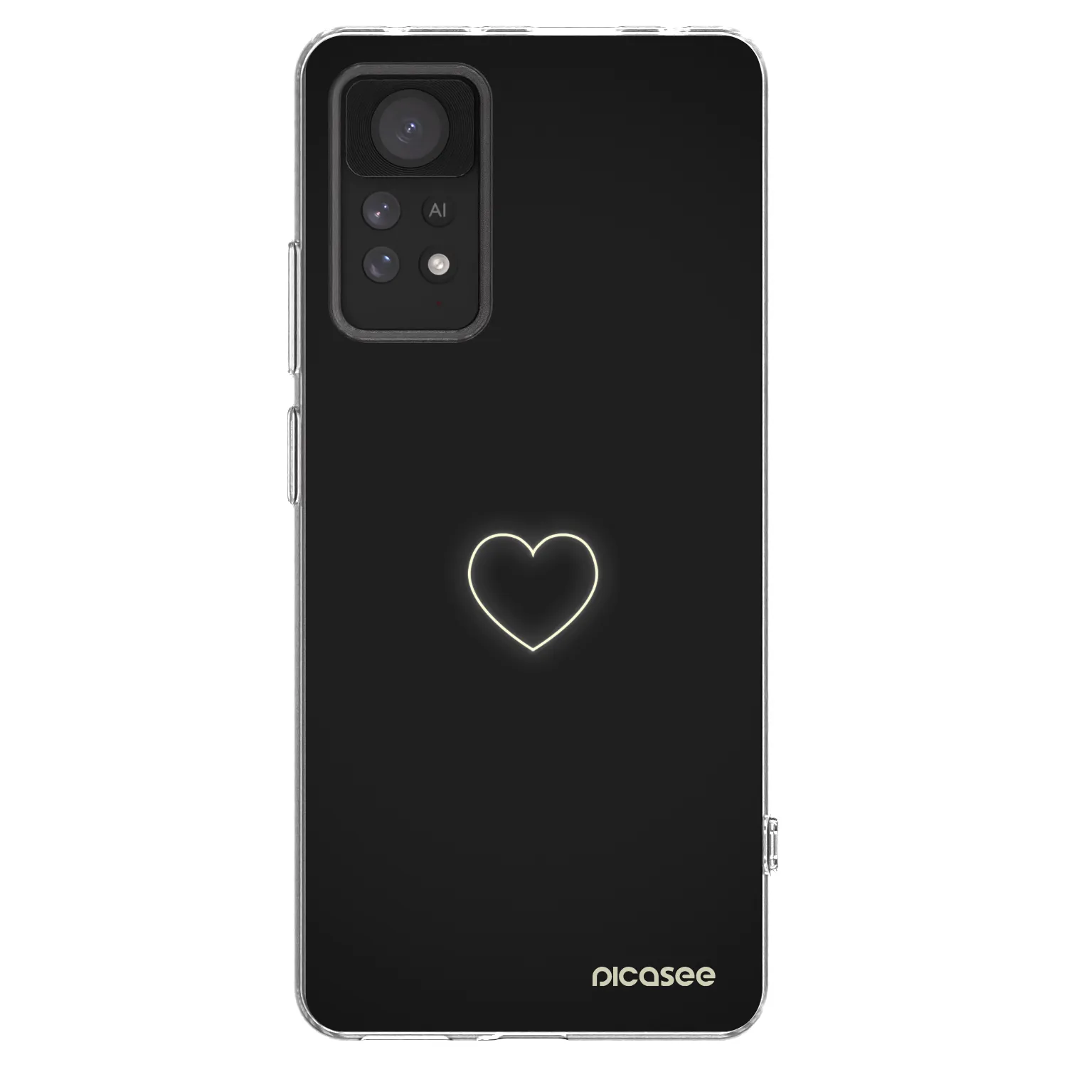 Picasee silikonový průhledný obal pro Xiaomi Redmi Note 11 Pro - Heart
