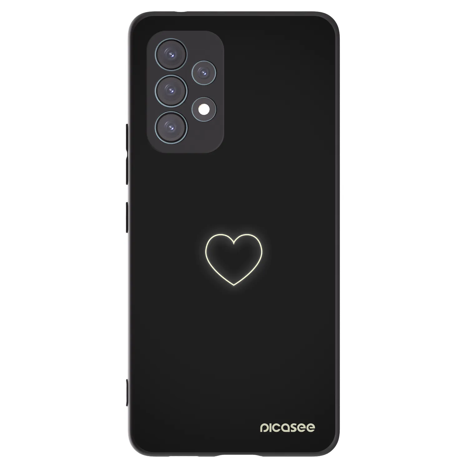 Picasee silikonový černý obal pro Samsung Galaxy A53 5G A536 - Heart