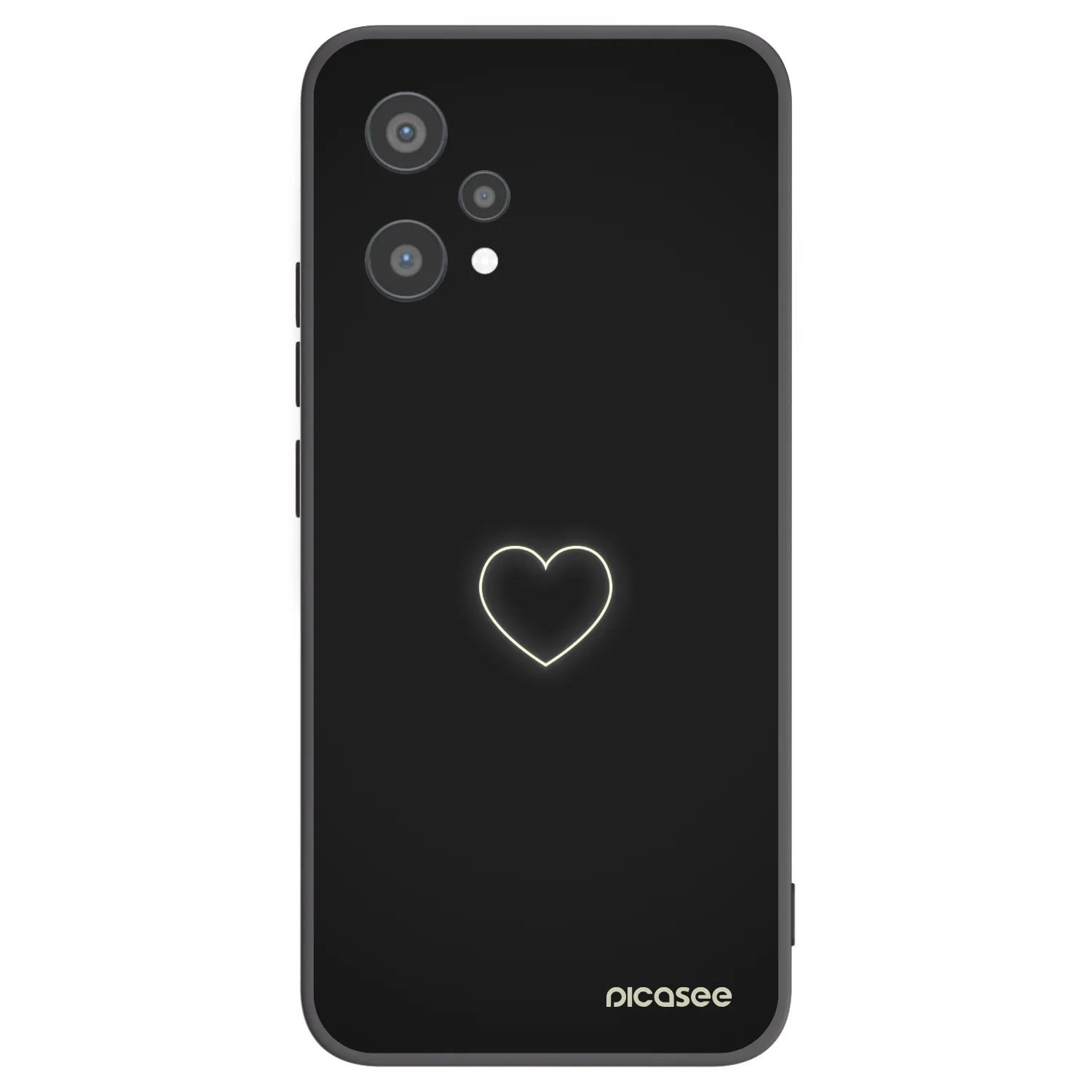 Picasee silikonový černý obal pro Realme 9 Pro 5G - Heart