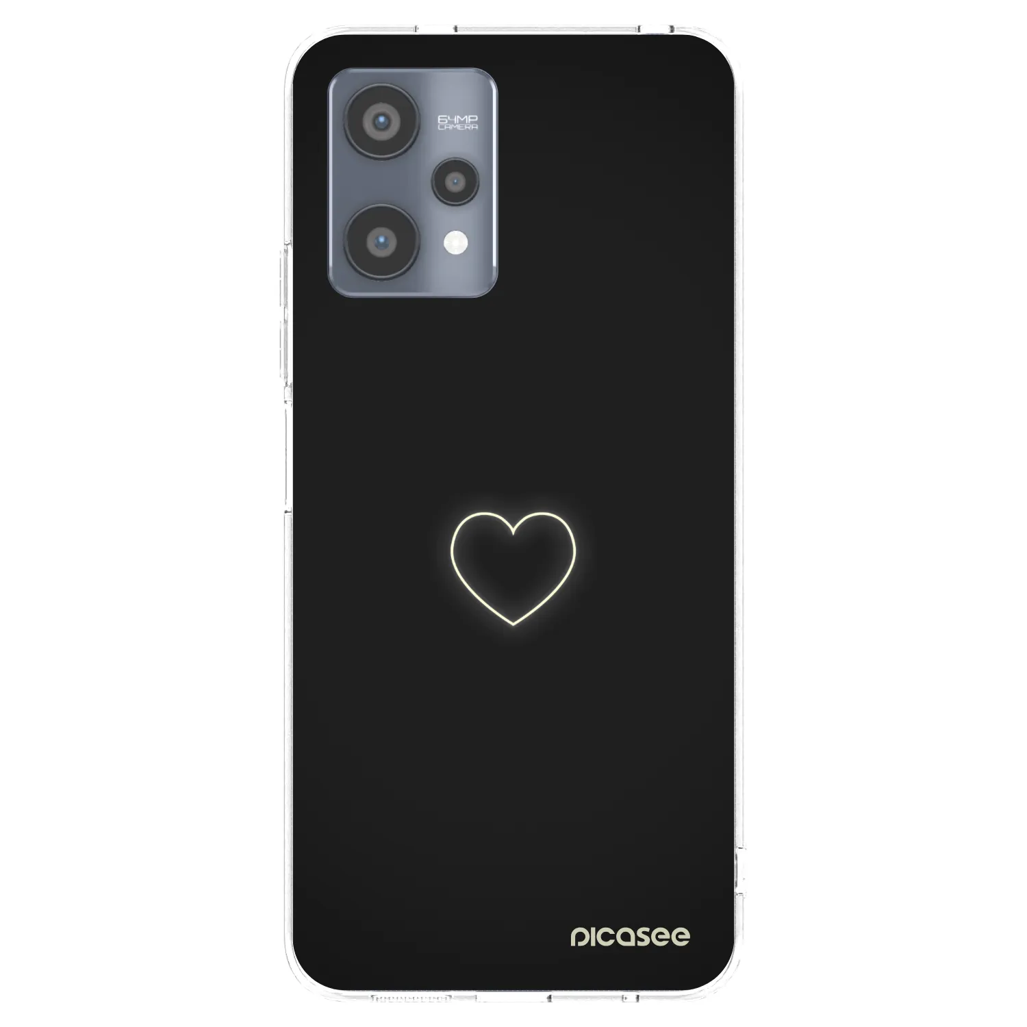 Picasee silikonový průhledný obal pro Realme 9 Pro 5G - Heart
