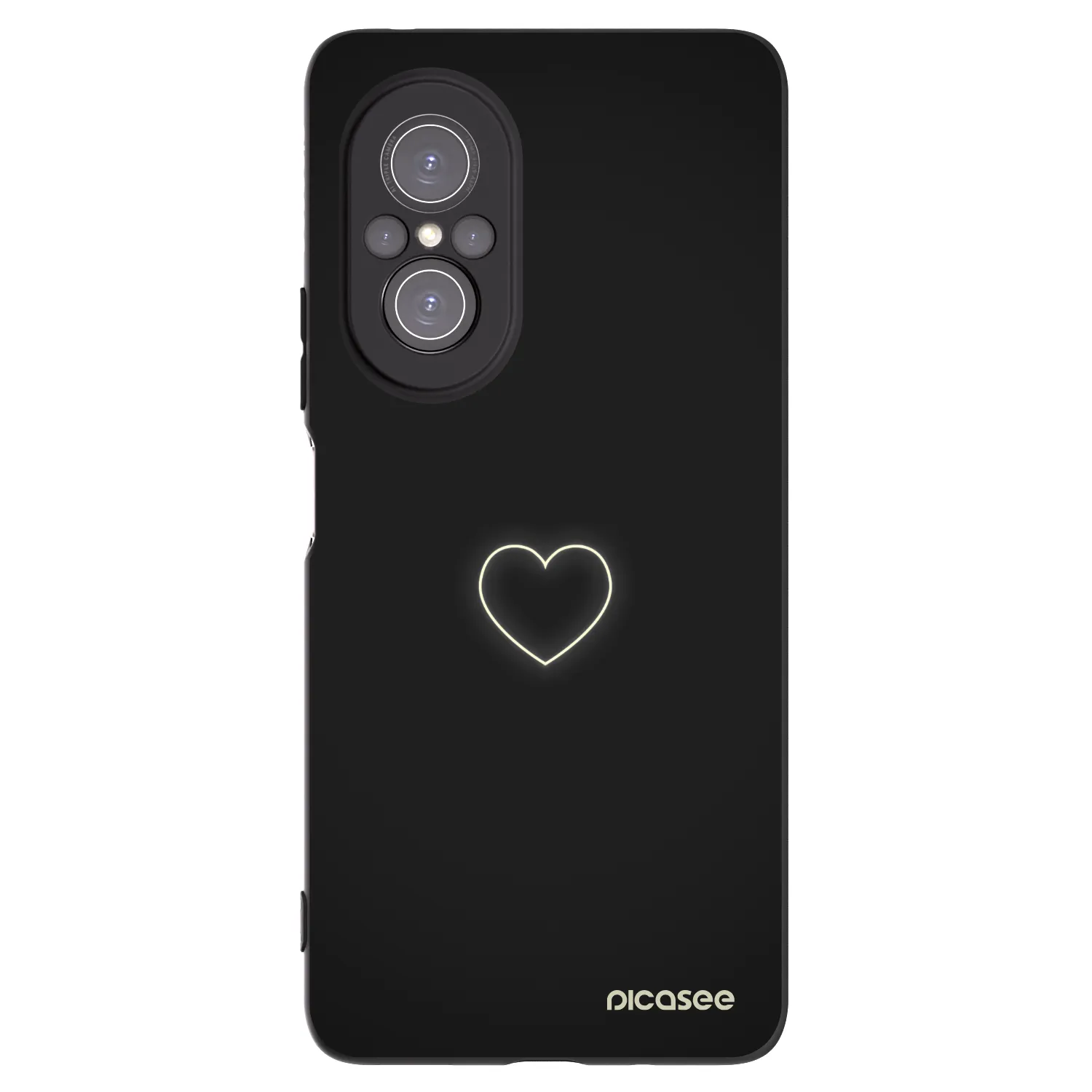Picasee silikonový černý obal pro Huawei Nova 9 SE - Heart