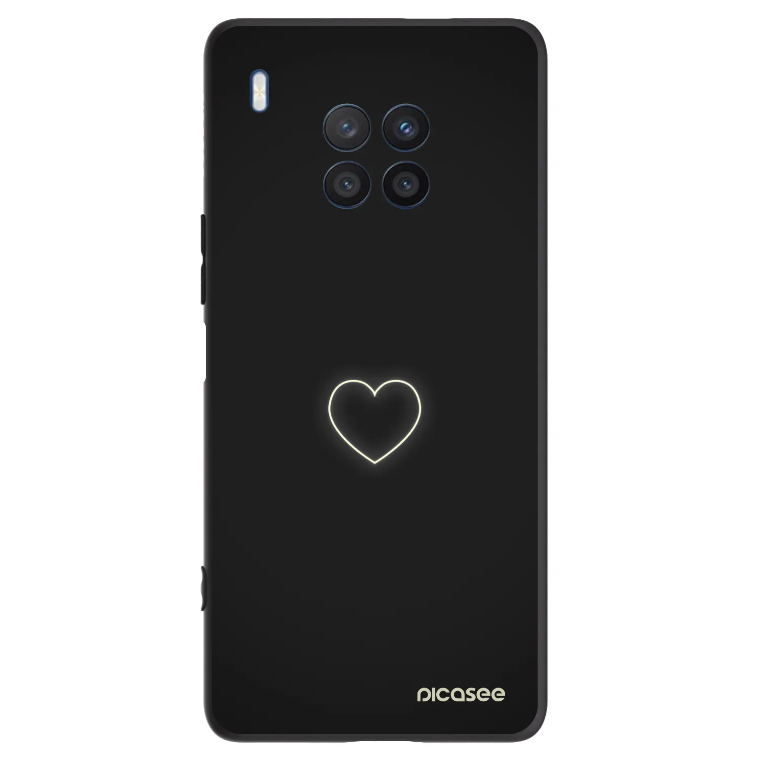 Picasee silikonový černý obal pro Honor 50 Lite - Heart