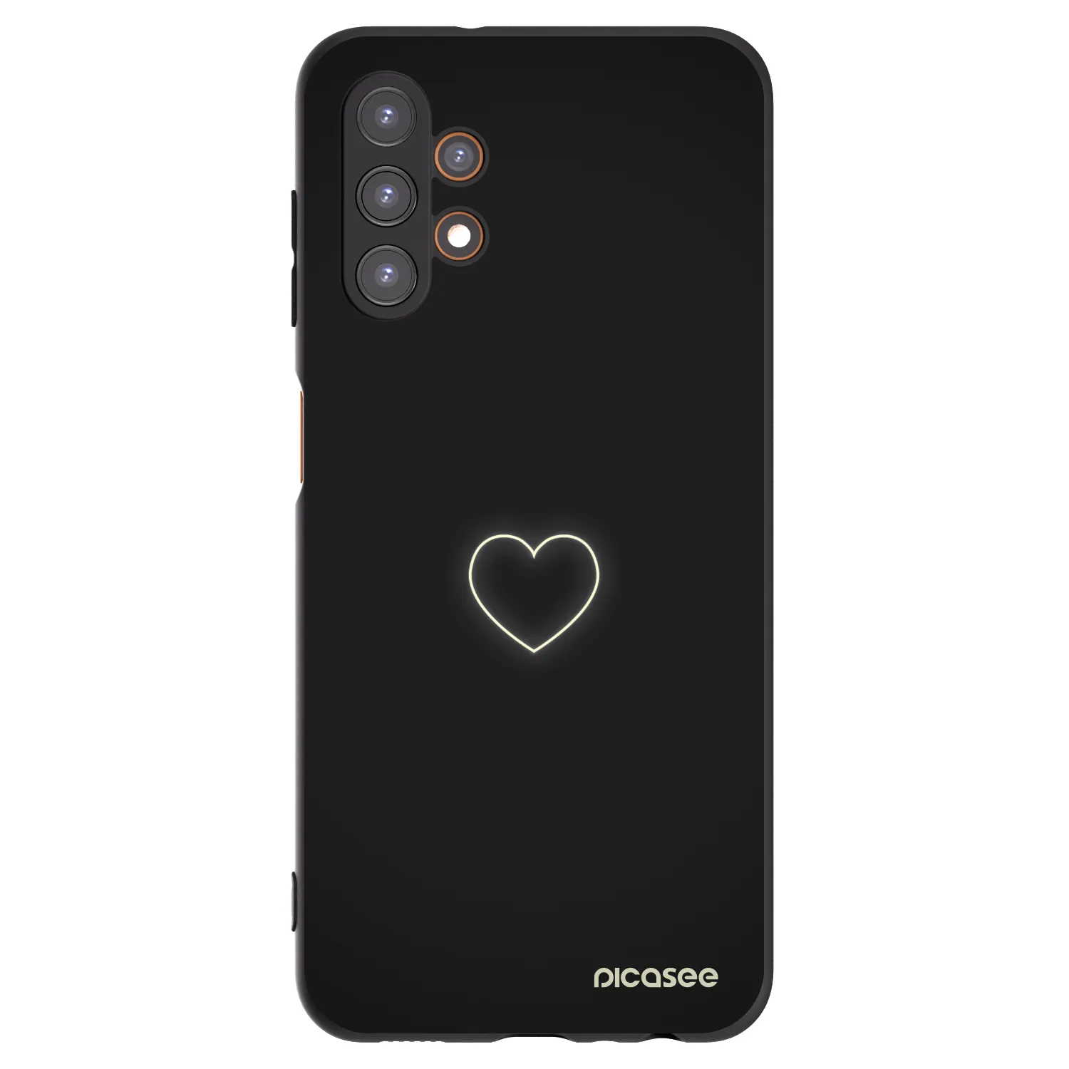 Picasee silikonový černý obal pro Samsung Galaxy A13 4G A135 - Heart