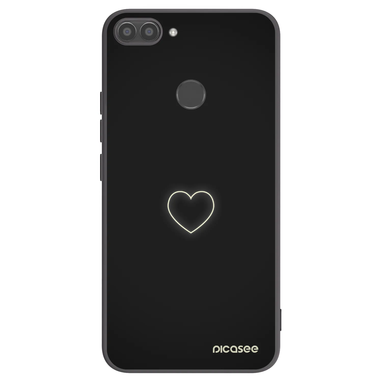 Picasee silikonový černý obal pro Huawei P Smart - Heart