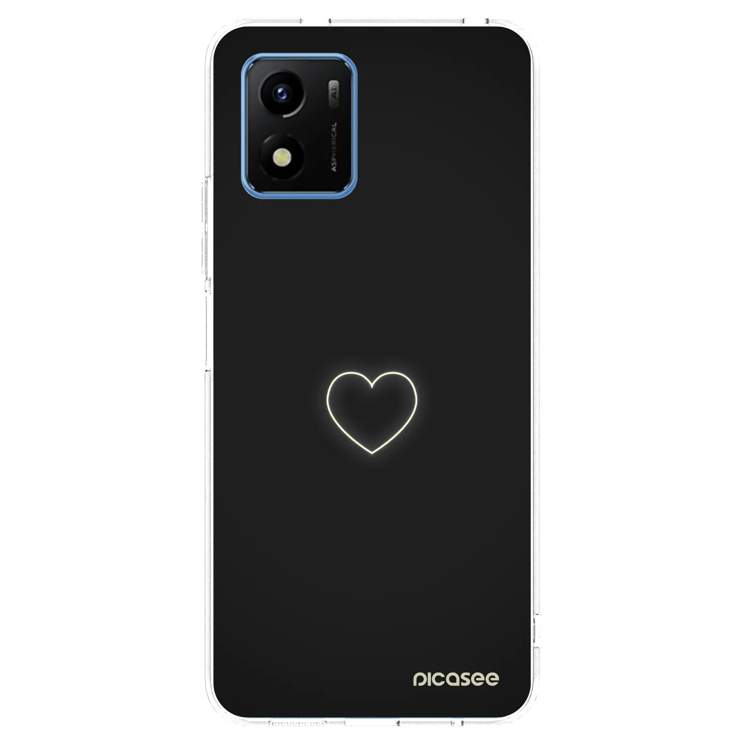 Picasee silikonový průhledný obal pro Vivo Y01 - Heart