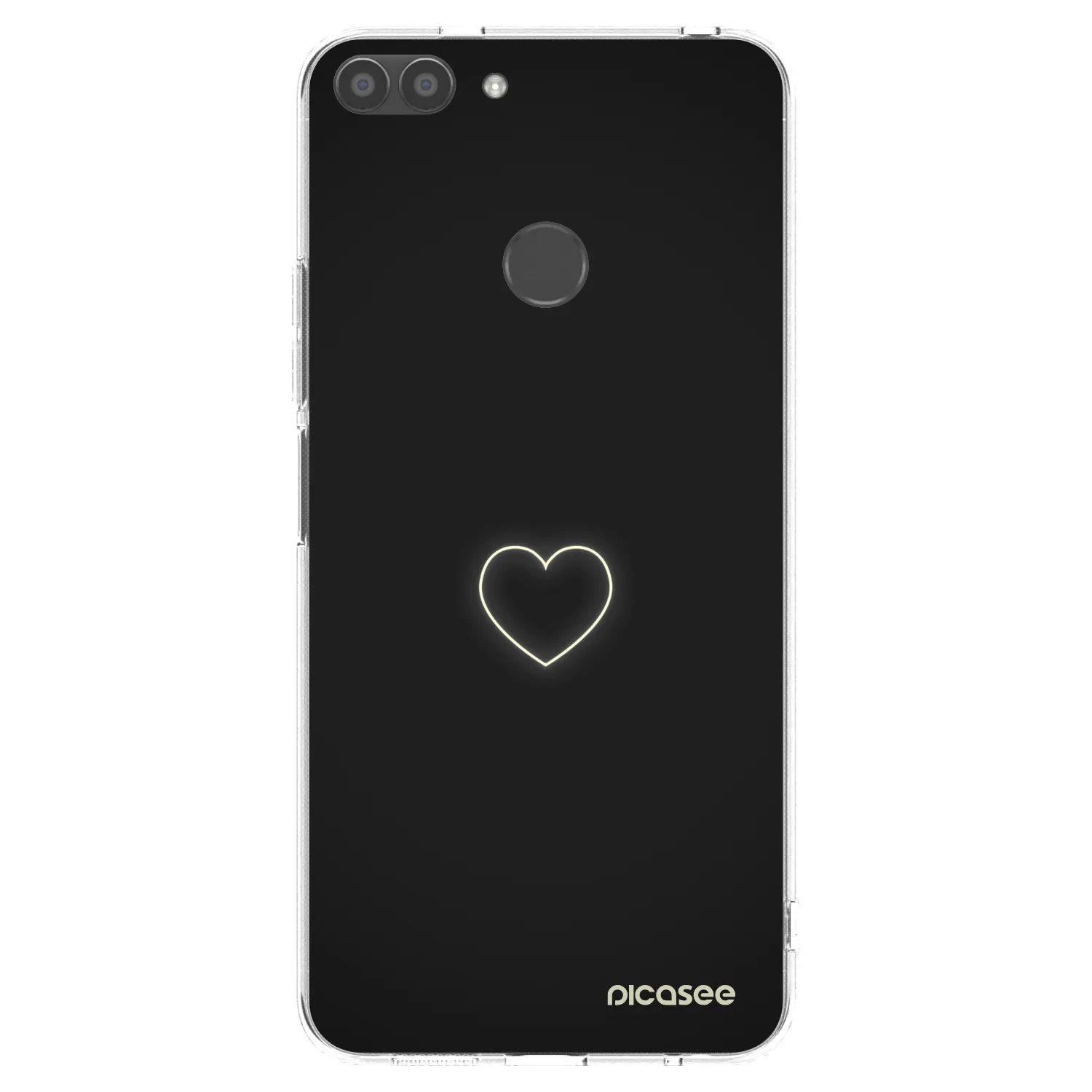 Picasee silikonový průhledný obal pro Huawei P Smart - Heart