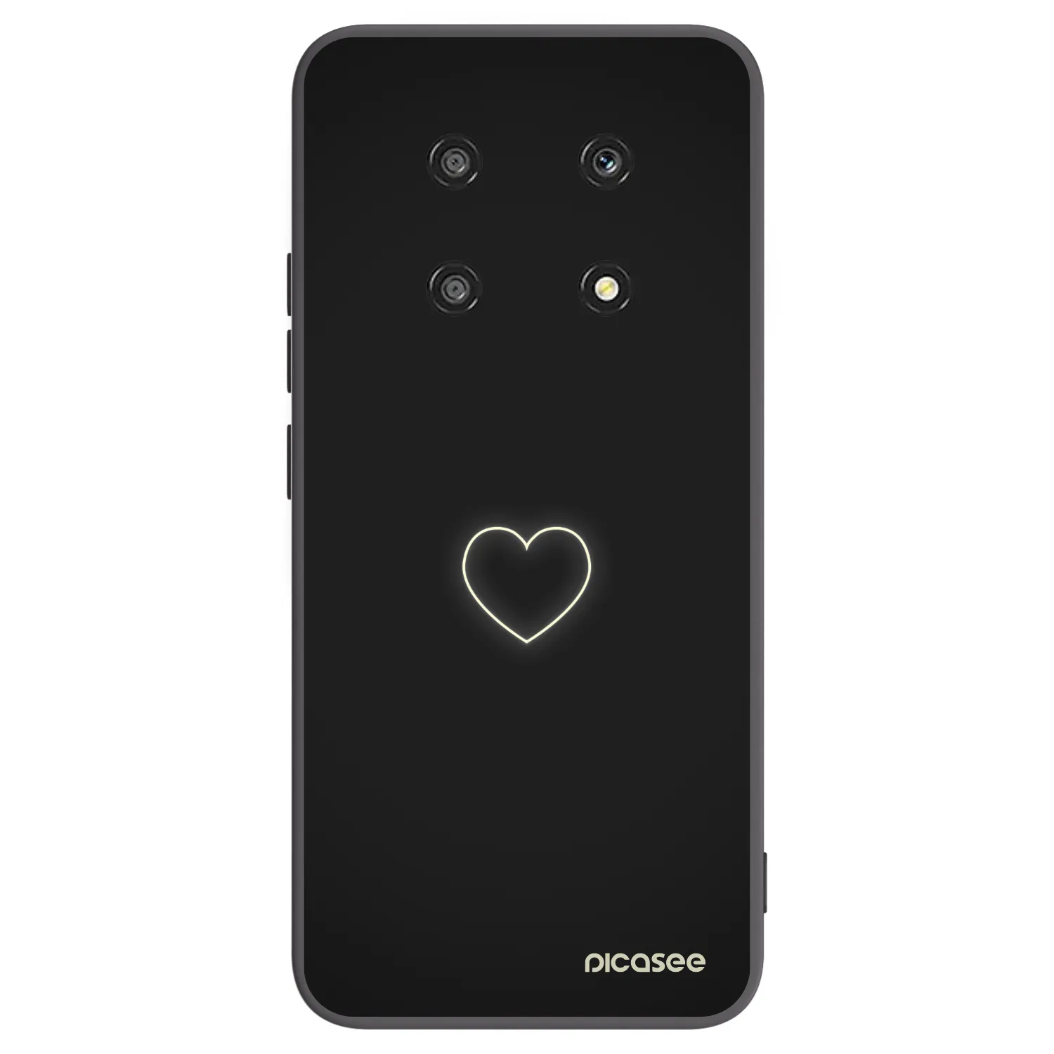 Picasee silikonový černý obal pro Honor Magic4 Lite 5G - Heart
