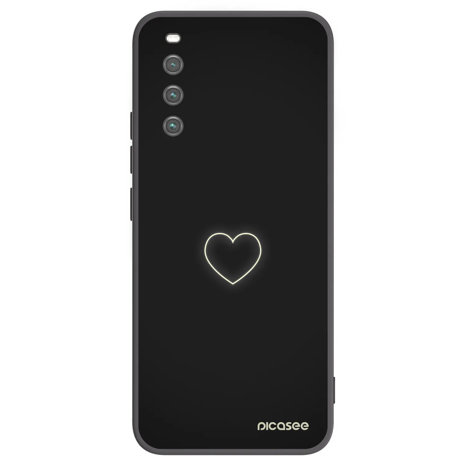 Picasee silikonový černý obal pro Sony Xperia 10 IV 5G - Heart